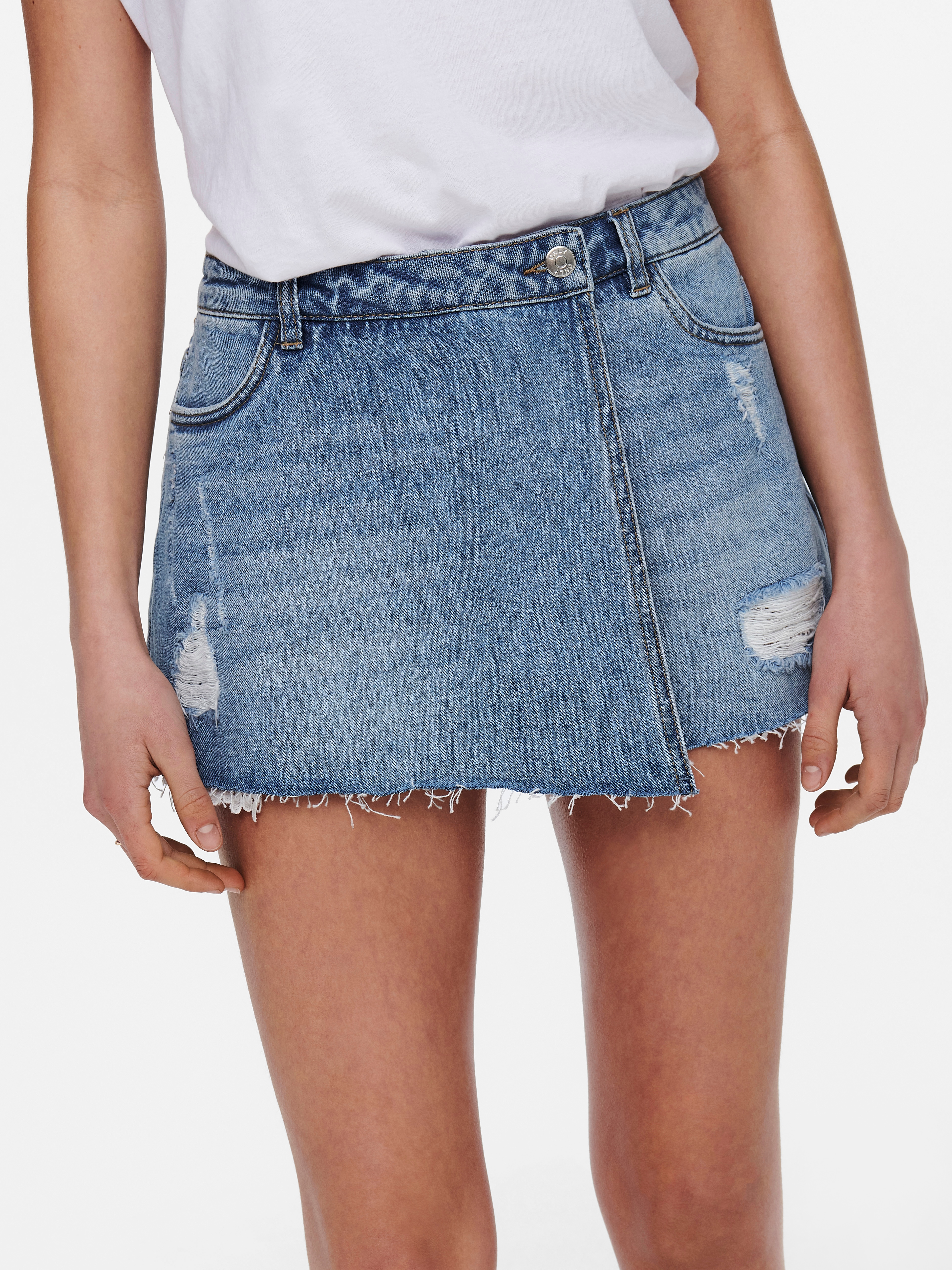ONLY Jeansrock "ONLTEXAS – Destroyed Effekt für trendigen Hosenrock-Stil", günstig online kaufen