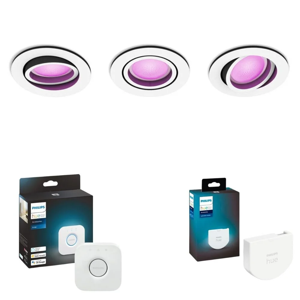 Philips Hue Bluetooth White & Color Ambiance Einbauspot Centura in Weiß 5W günstig online kaufen