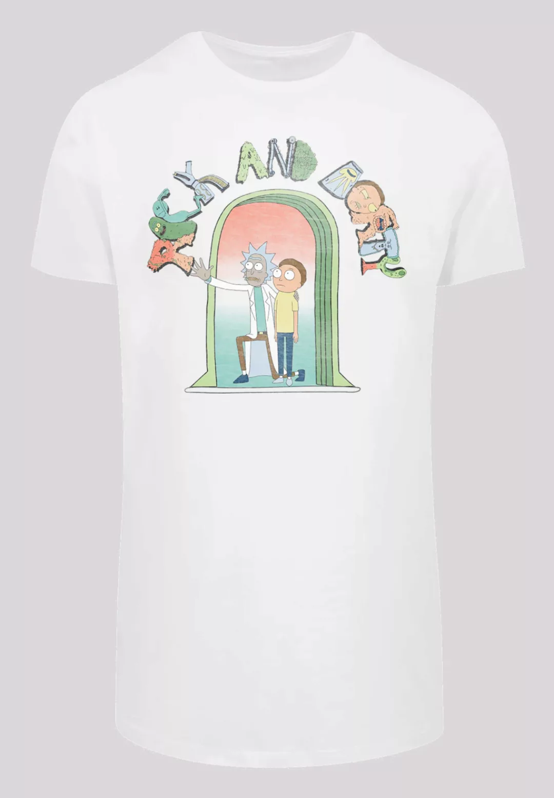 F4NT4STIC Kurzarmshirt "F4NT4STIC Herren Rick And Morty Icon Doors with Sha günstig online kaufen