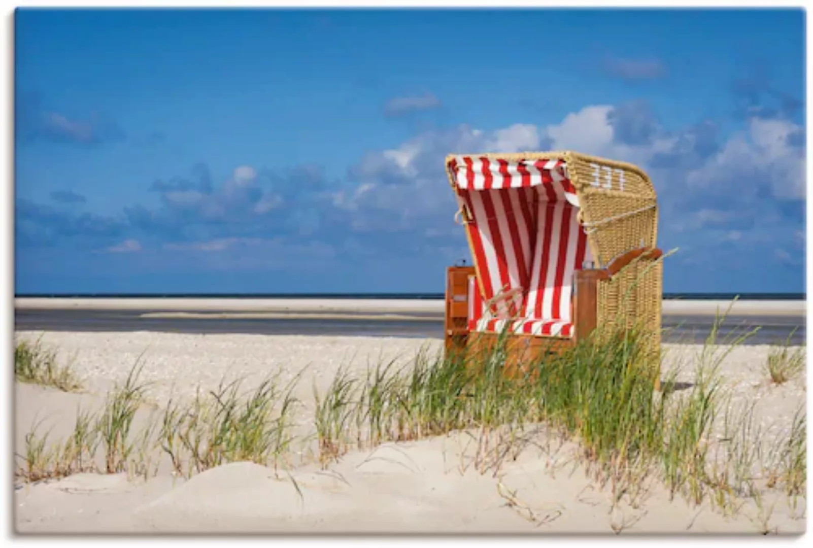 Artland Wandbild "Strandkorb 337", Strand, (1 St.), als Leinwandbild, Wanda günstig online kaufen