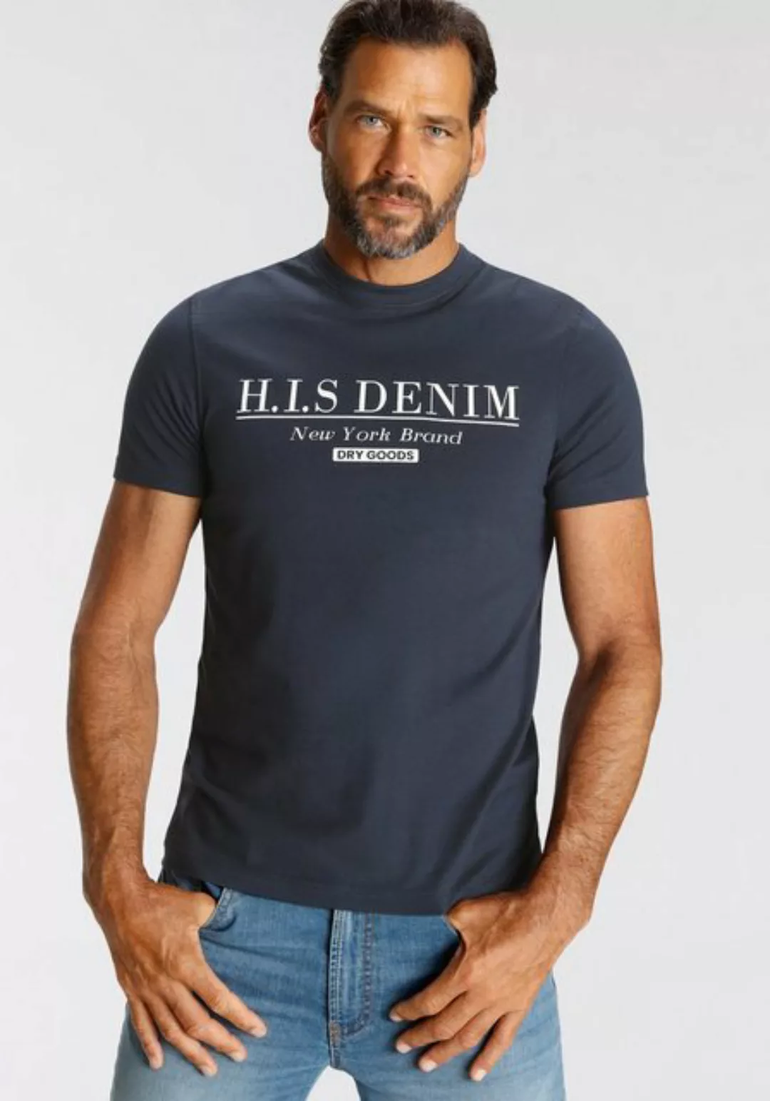 H.I.S T-Shirt mit Logo-Print vorne günstig online kaufen