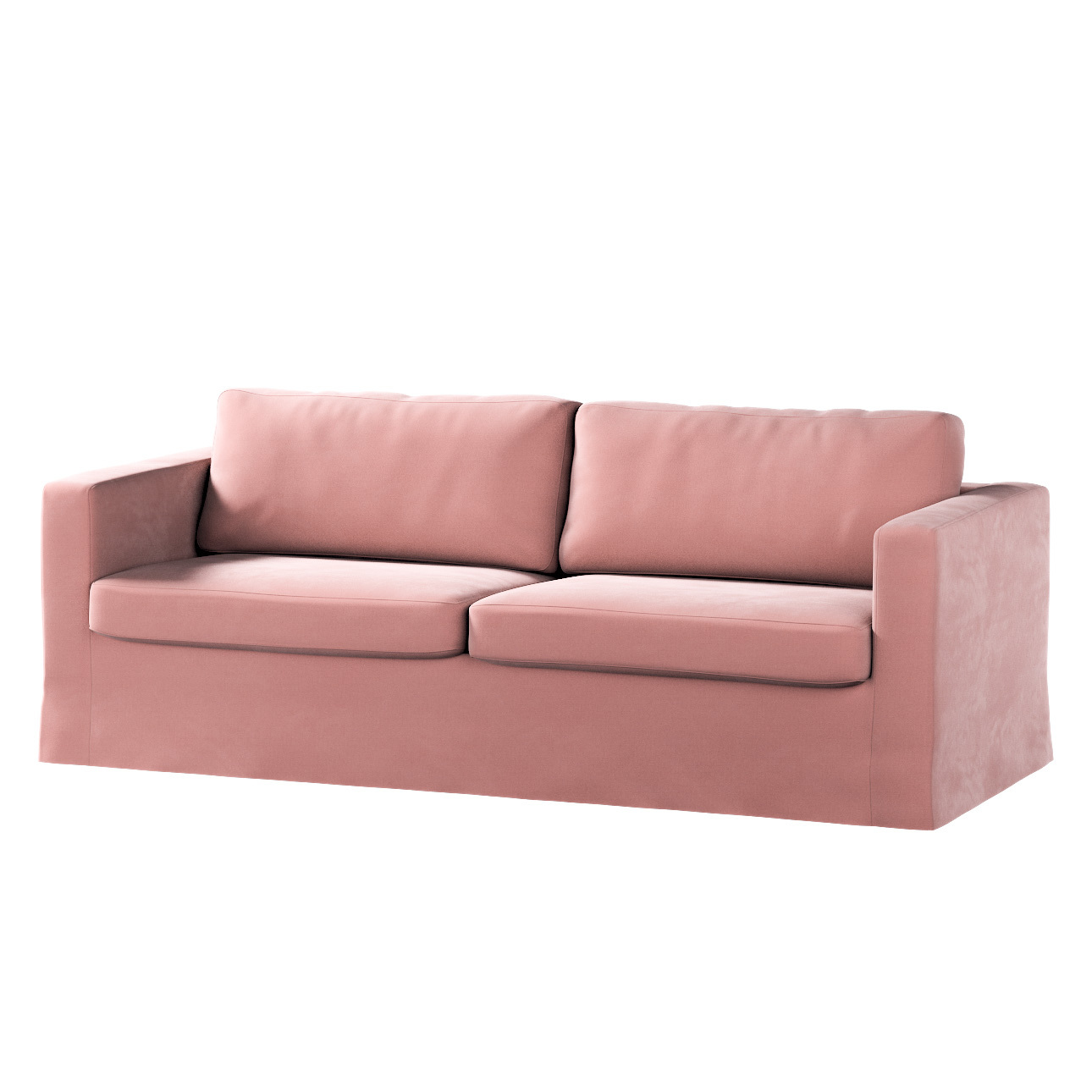 Bezug für Karlstad 3-Sitzer Sofa nicht ausklappbar, lang, koralle, Bezug fü günstig online kaufen