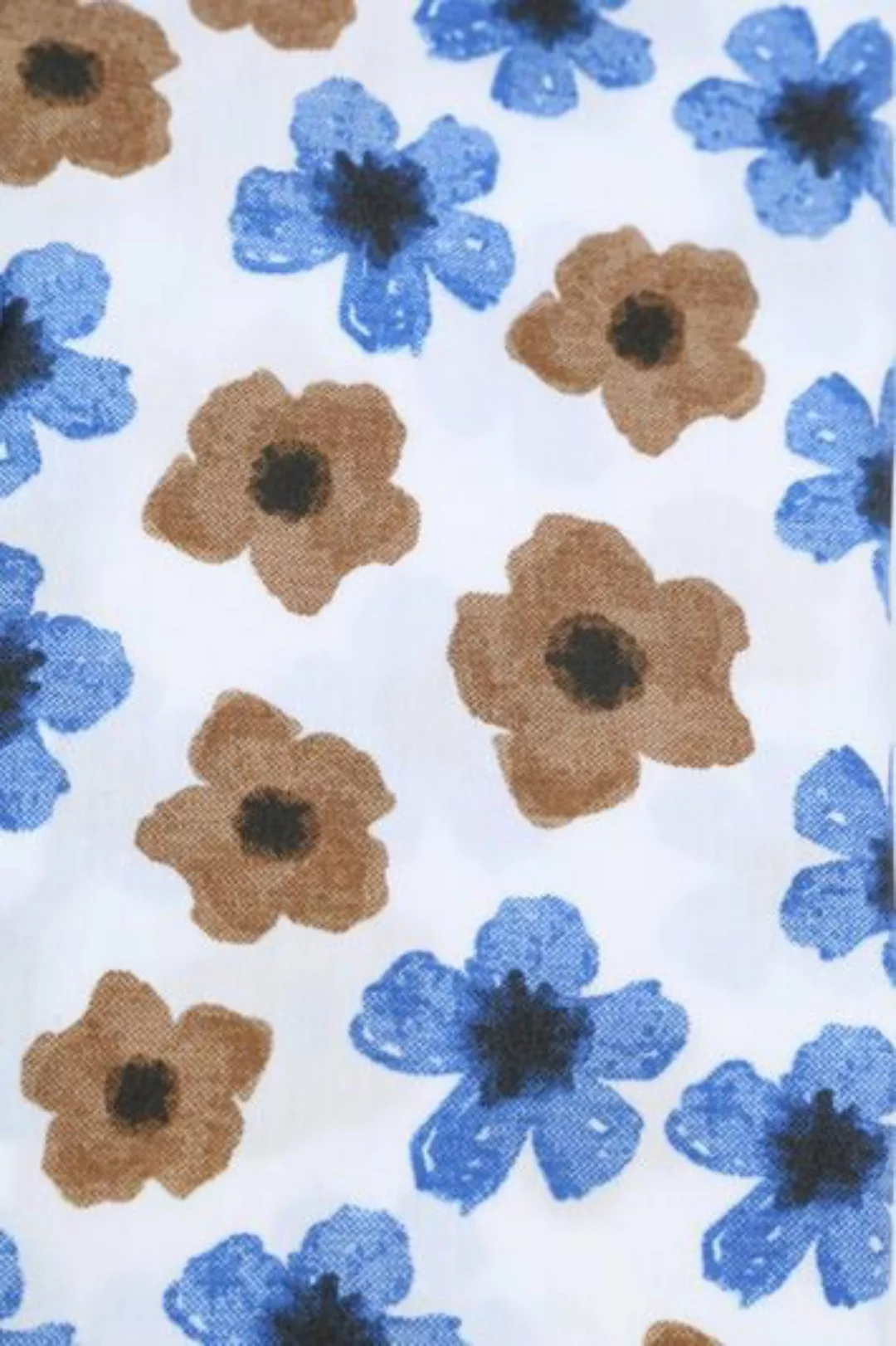 R2 Hemd Blumen Kobaltblau - Größe 38 günstig online kaufen