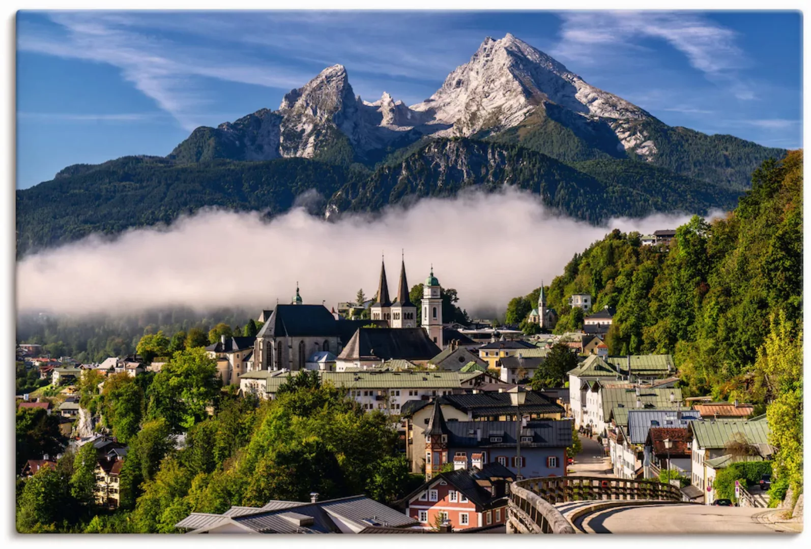 Artland Wandbild "Watzmannblick Berchtesgaden", Deutschland, (1 St.), als L günstig online kaufen