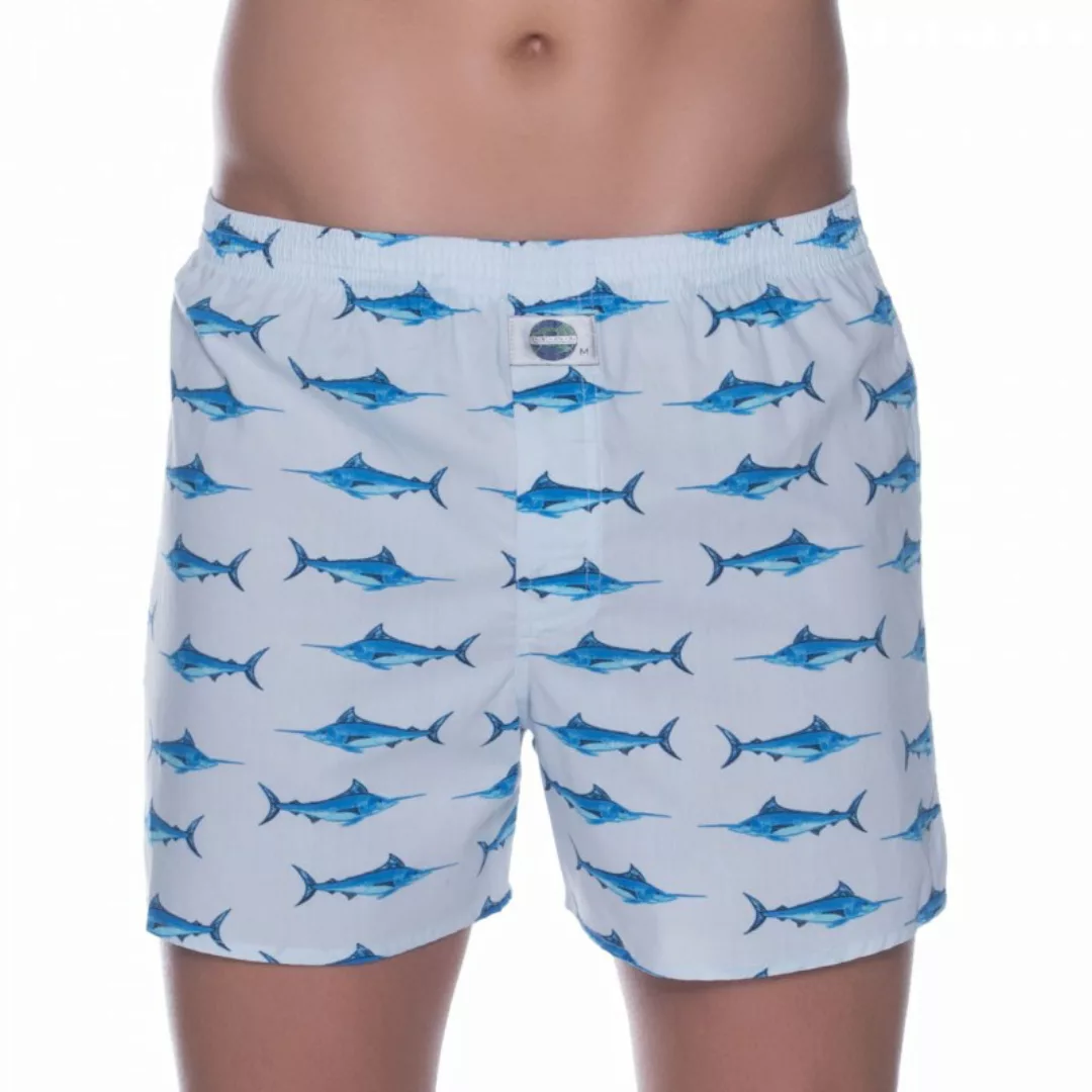 D.E.A.L International Boxershorts Hellblau mit Schwertfisch Motiv günstig online kaufen