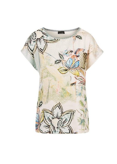 GOLDNER Print-Shirt Blusenshirt mit floralem Dessin günstig online kaufen