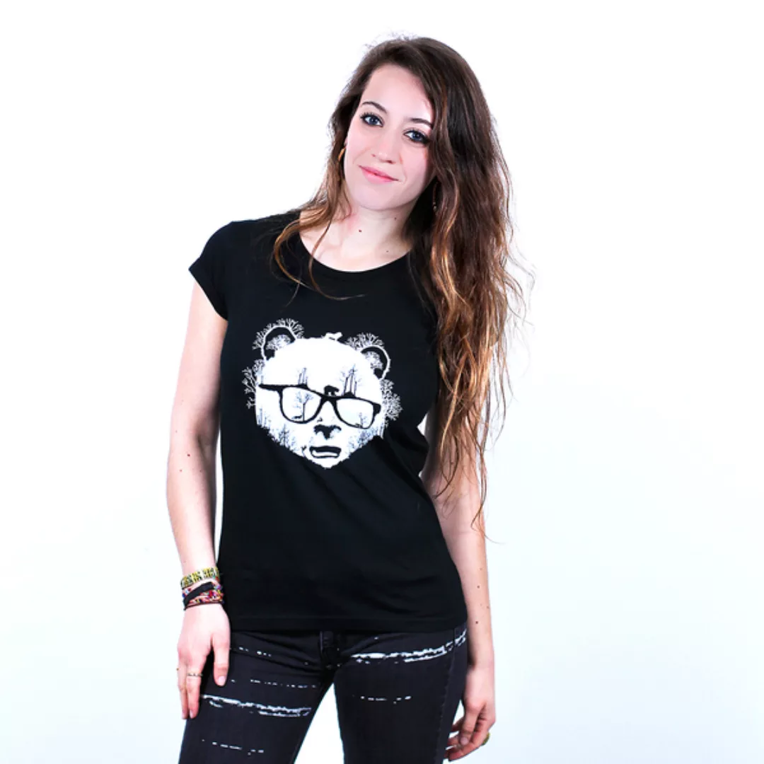Panda Forest - T-shirt Frauen Mit Print Aus Biobaumwolle günstig online kaufen