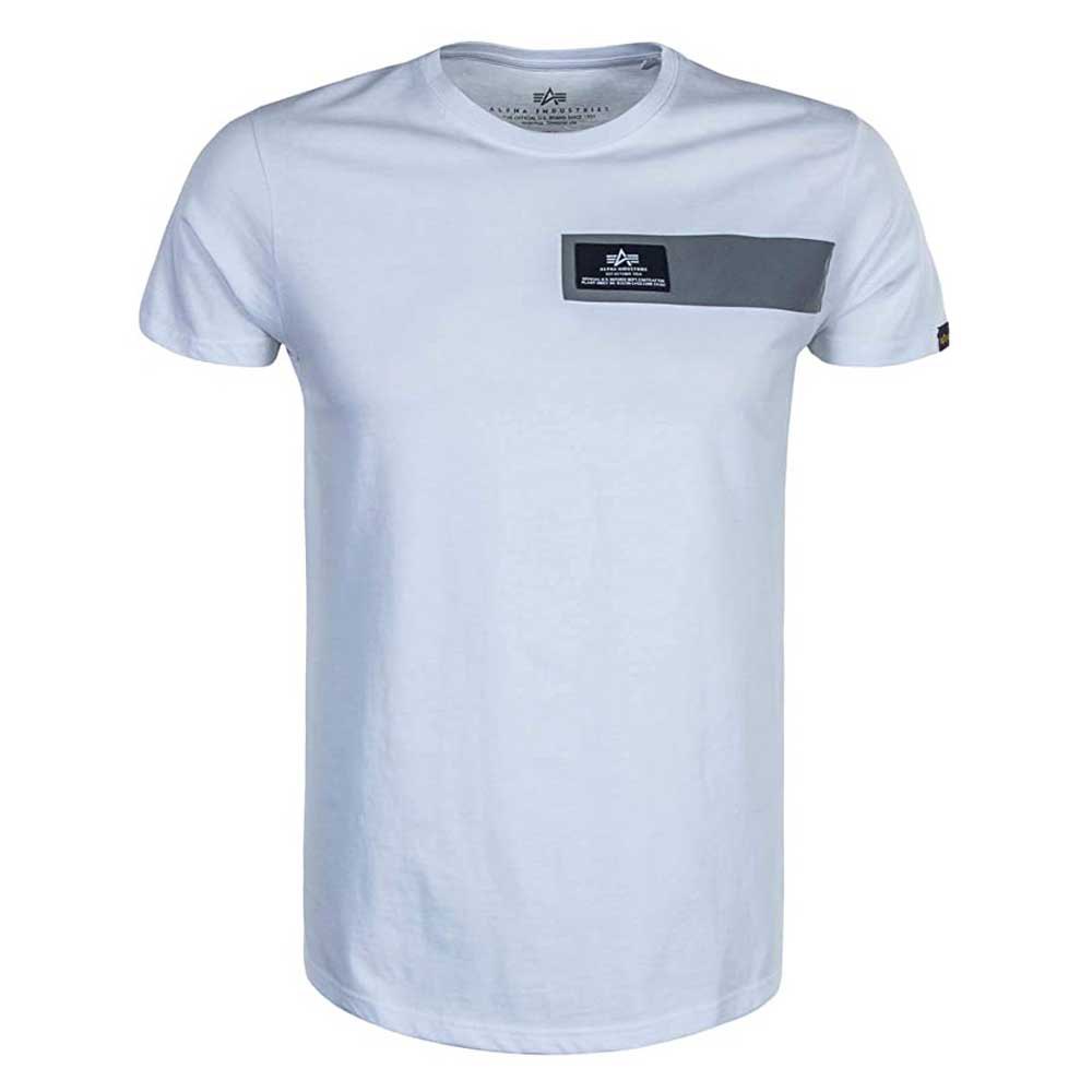 Alpha Industries Reflective Stripes Kurzärmeliges T-shirt M White günstig online kaufen