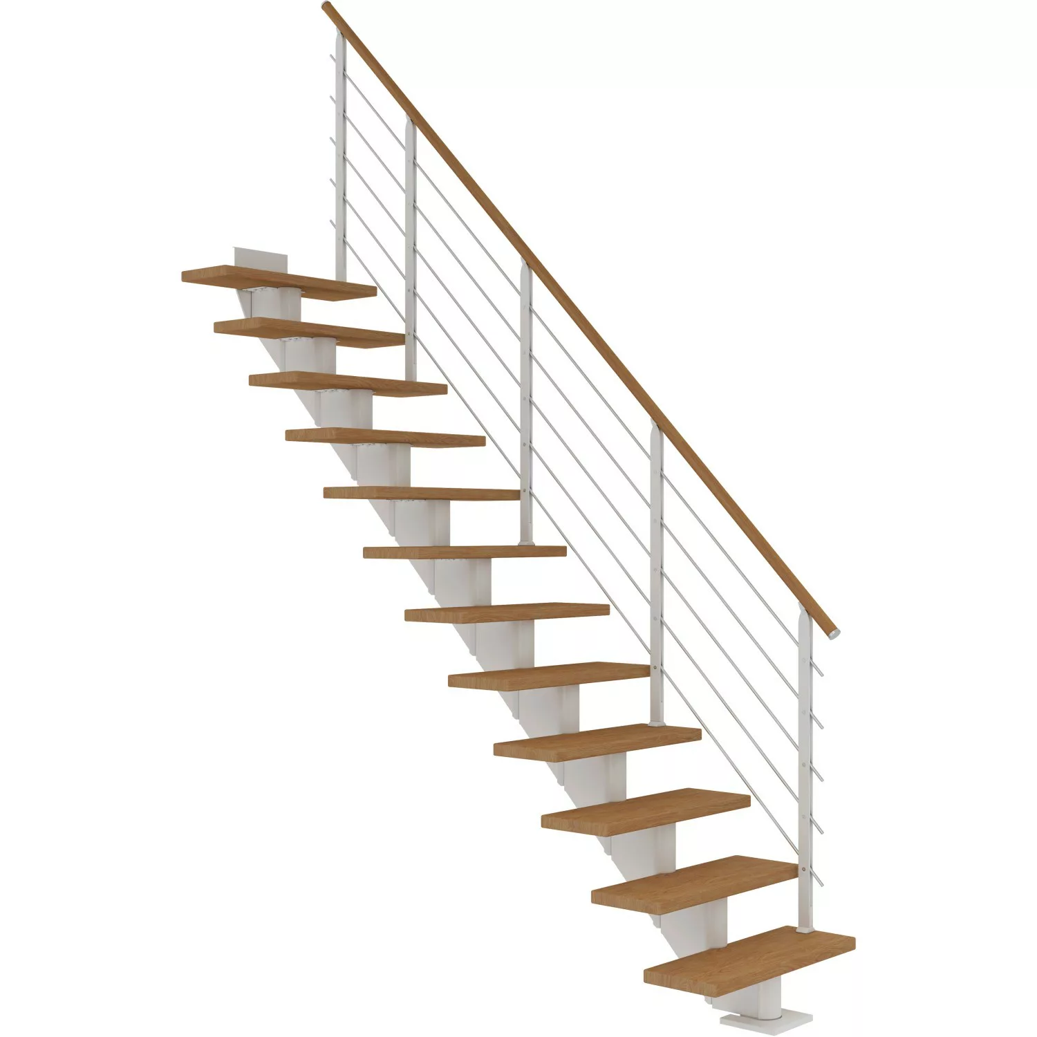 Dolle Mittelholmtreppe Hamburg Eiche GH bis 301 cm Gerade 75 cm FSC günstig online kaufen