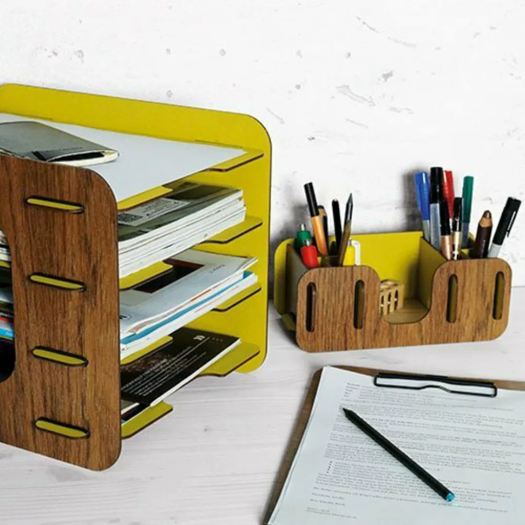 Stiftebox Aufbewahrungsbox Stiftehalter Schreibtisch Organizer - Daisy Holz günstig online kaufen