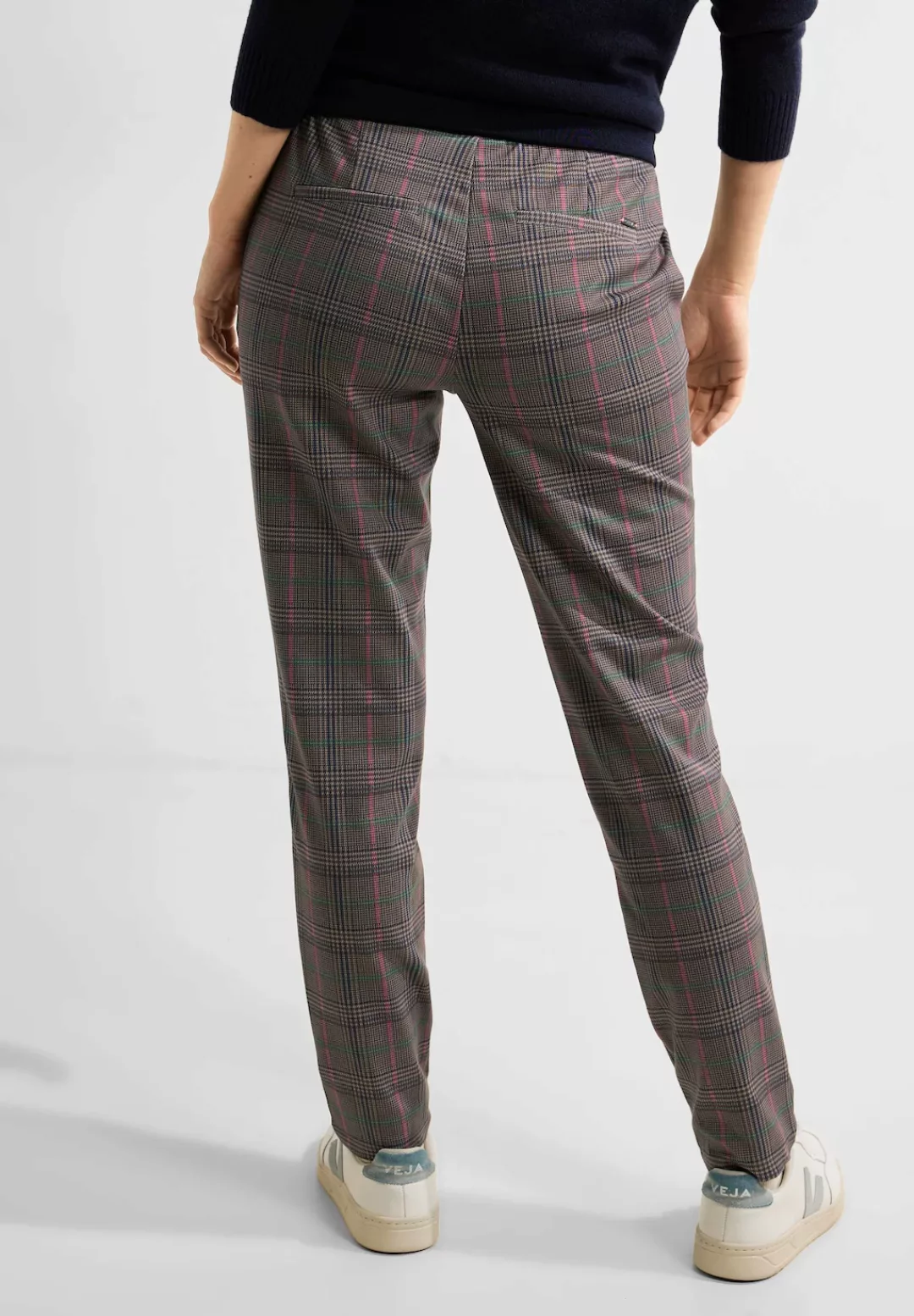 Cecil Jogger Pants Damenhose Tracey Check Karomuster günstig online kaufen