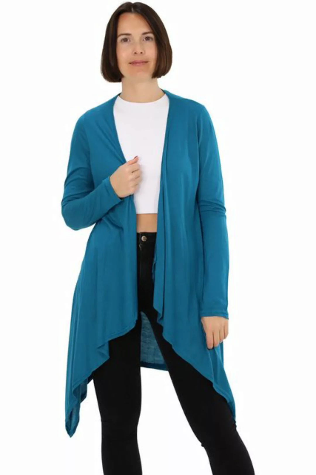 malito more than fashion Cardigan 806 assymetrisches langarm Basic Jäckchen günstig online kaufen