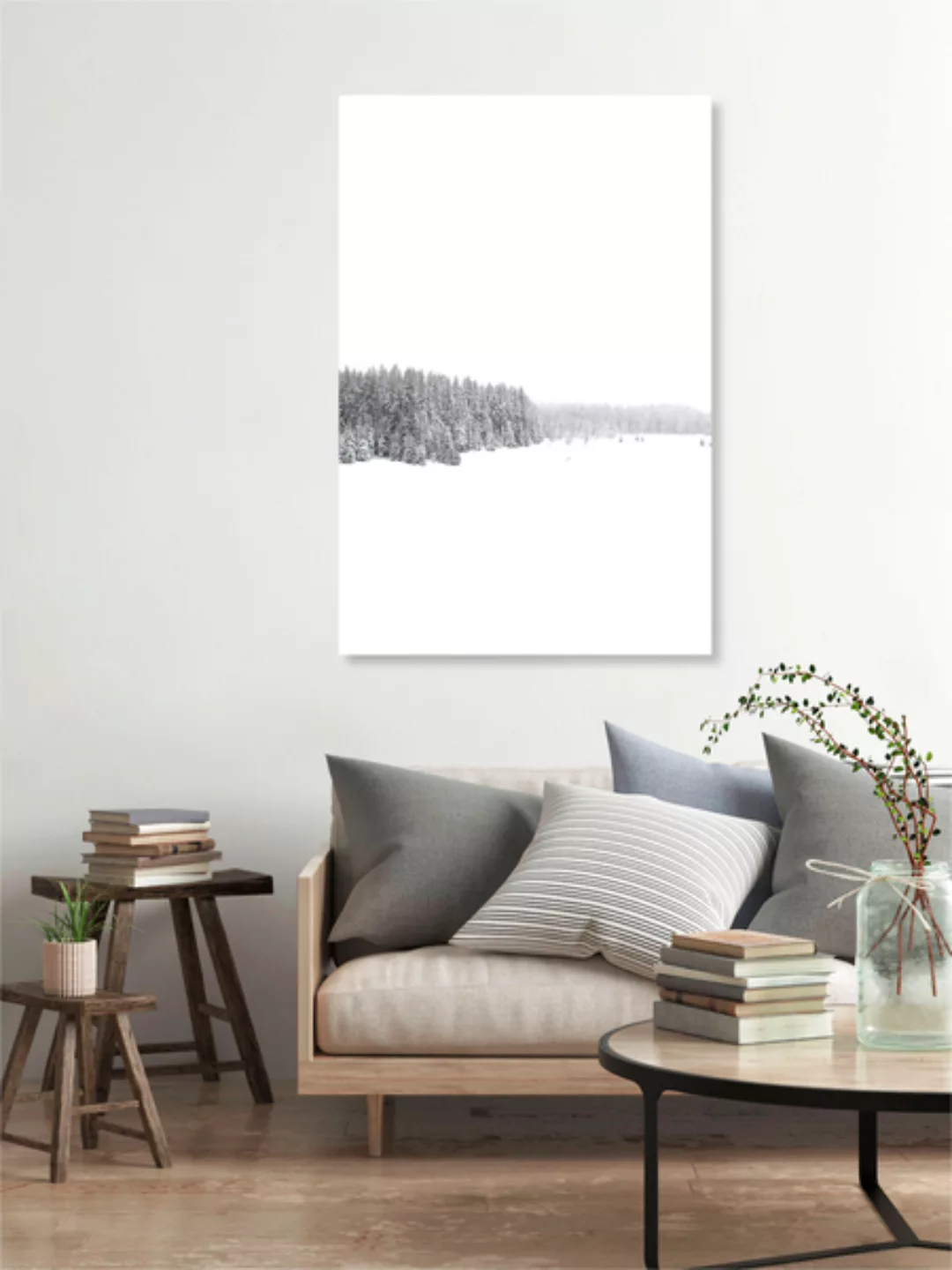 Poster / Leinwandbild - White White Winter 1/2 günstig online kaufen