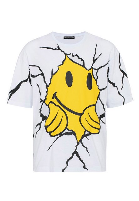 RedBridge T-Shirt mit Smiley-Print Trendiges Oversize Streetwear-Shirt günstig online kaufen