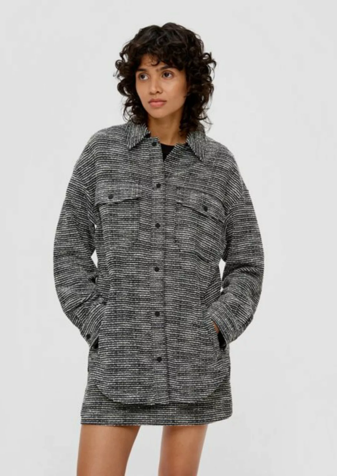 s.Oliver Funktionsjacke Oversize-Hemd aus Bouclé günstig online kaufen