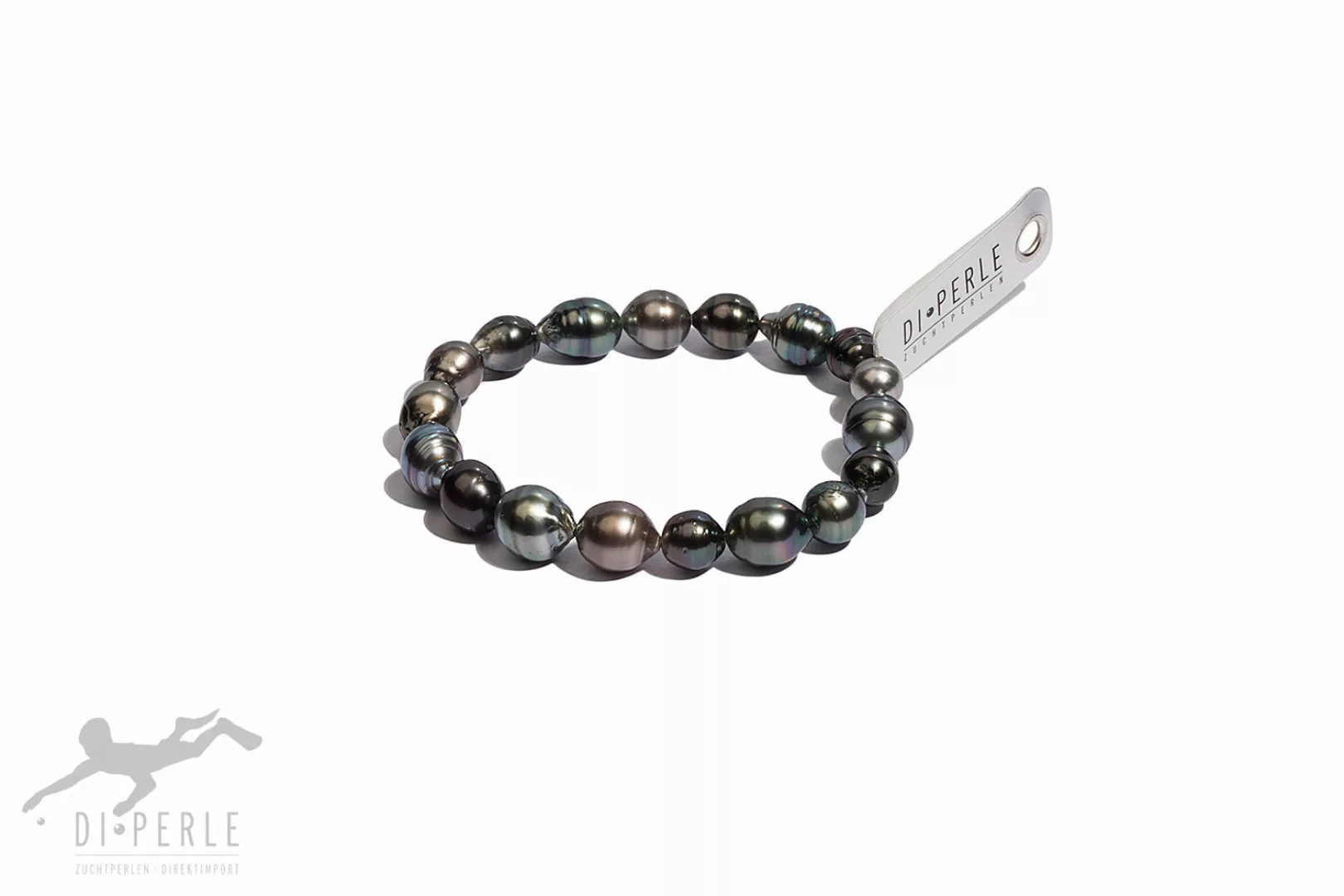 DI PERLE Perlenarmband "Damen Perlenschmuck Tahiti Perlen Armband (19 cm)", günstig online kaufen