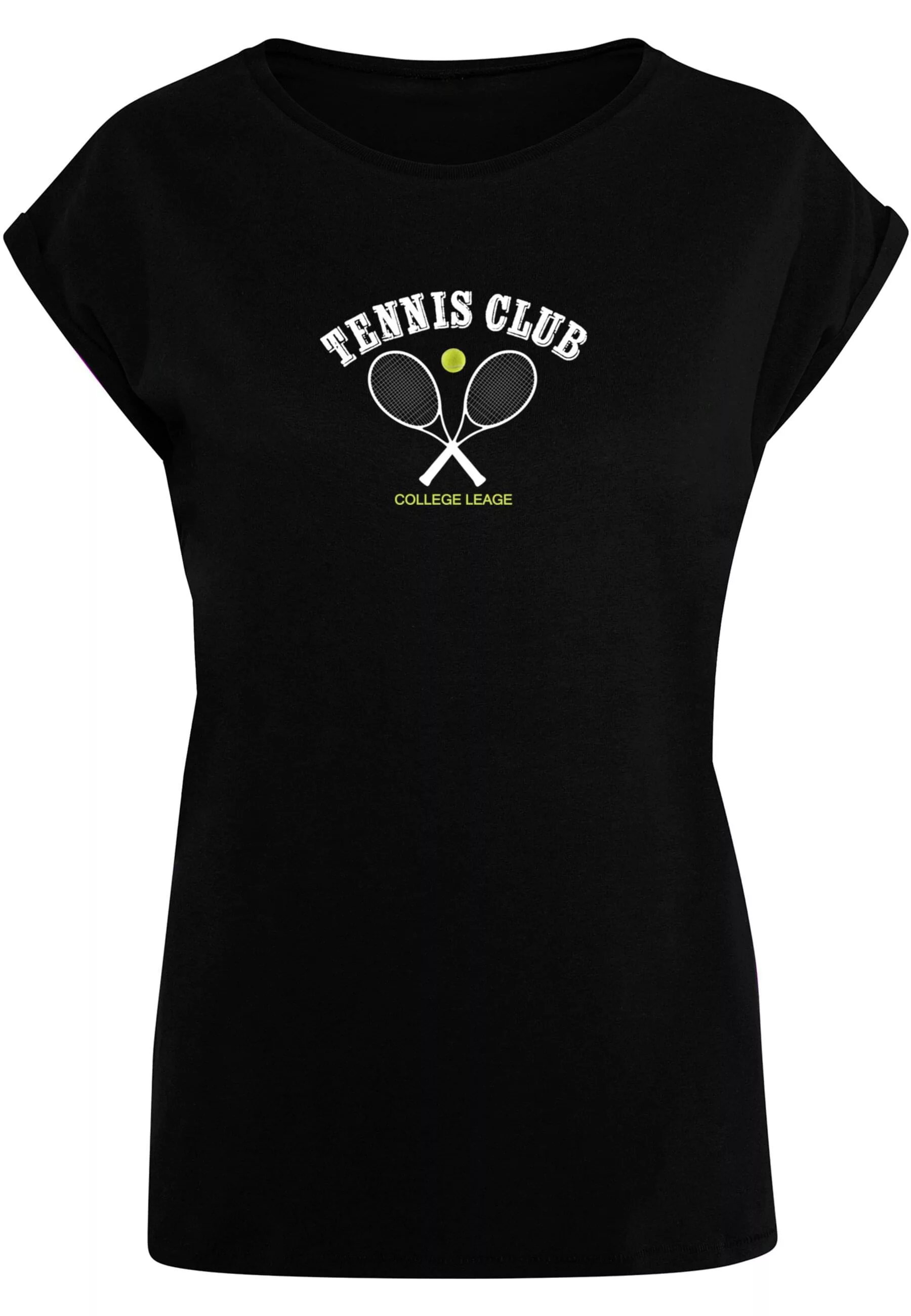 Merchcode T-Shirt "Merchcode Damen Ladies Tennis Club Extended Shoulder Tee günstig online kaufen