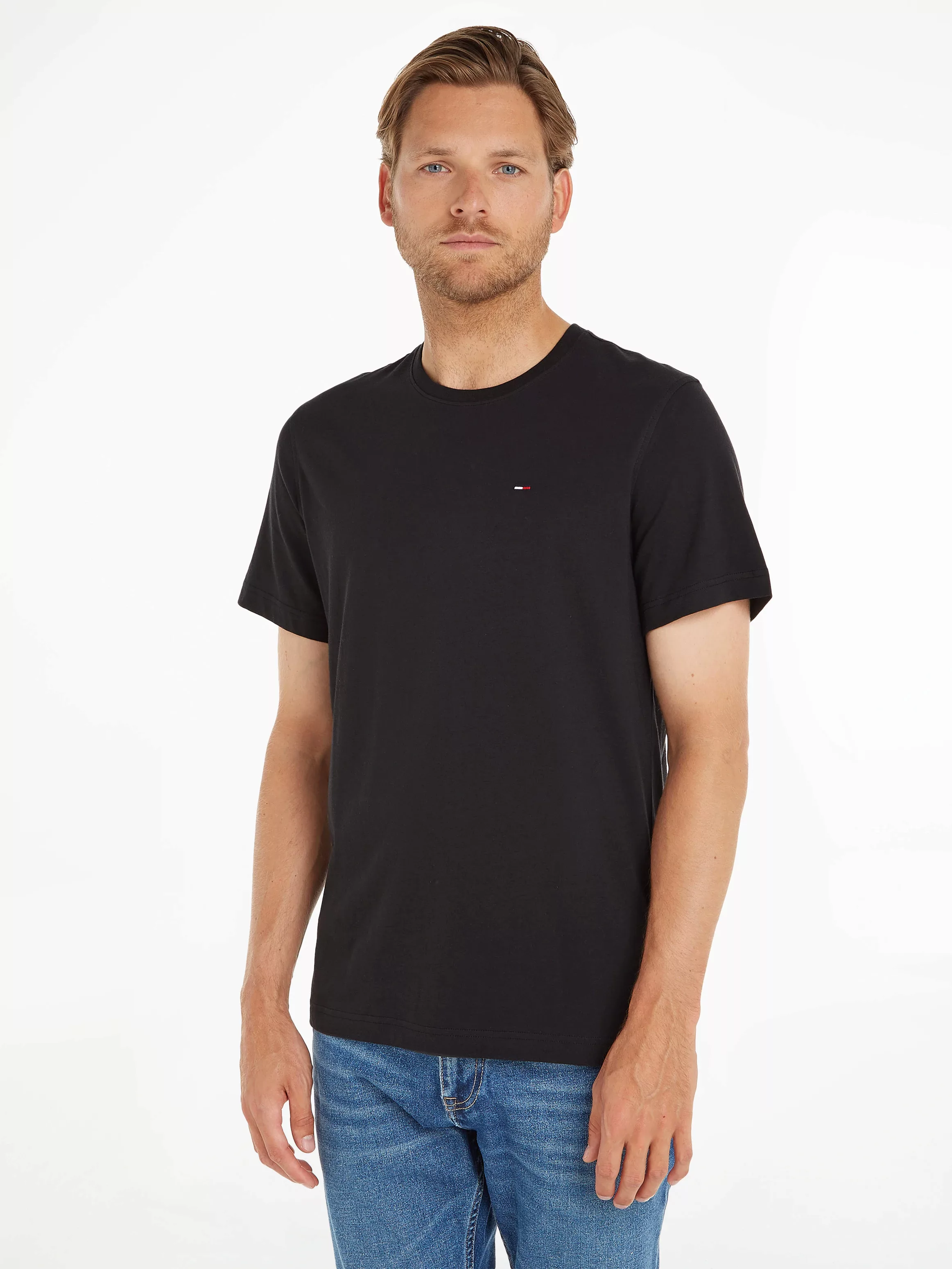 Tommy Jeans T-Shirt "TJM ESSENTIAL SOLID TEE", Regular Fit mit Rundhalsauss günstig online kaufen