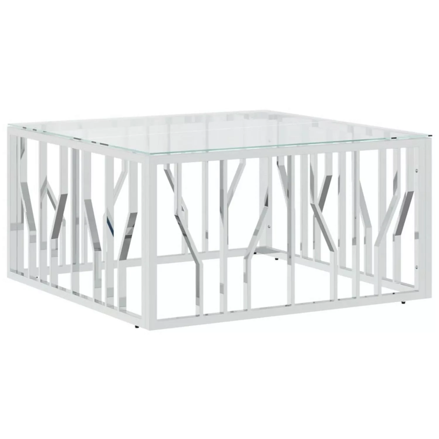 vidaXL Couchtisch 80x80x40 cm Edelstahl und Glas Modell 1 günstig online kaufen