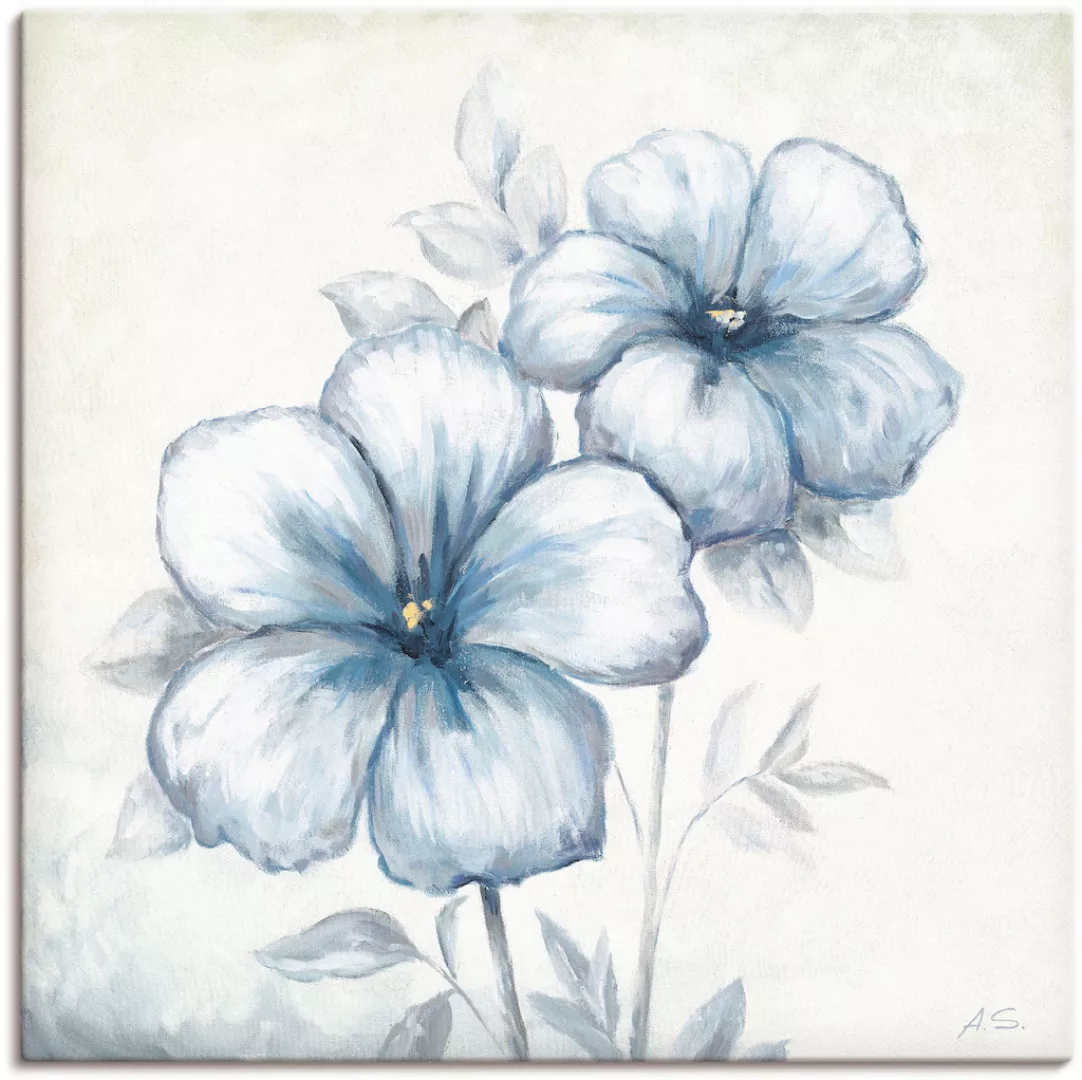 Artland Wandbild "Blauer Mohn", Blumen, (1 St.), als Leinwandbild, Poster, günstig online kaufen