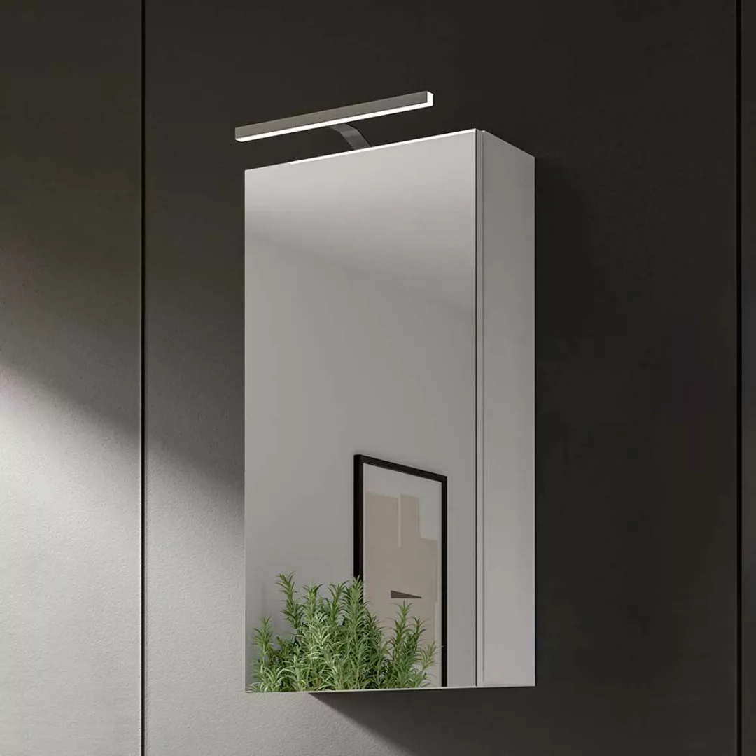 Kleiner Badezimmerspiegelschrank in Weiß 38 cm breit - 77 cm hoch günstig online kaufen