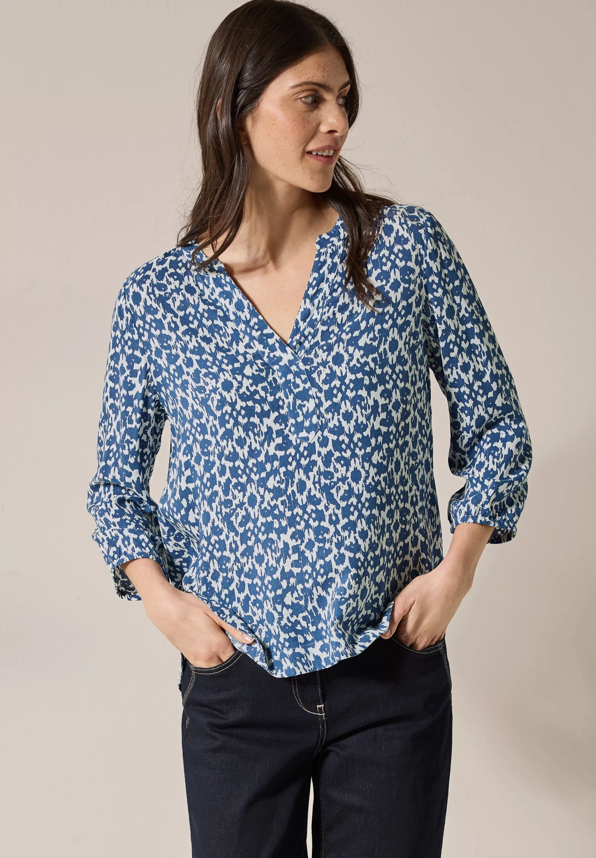 Cecil Klassische Bluse, mit Elastikbund an den Ärmeln günstig online kaufen