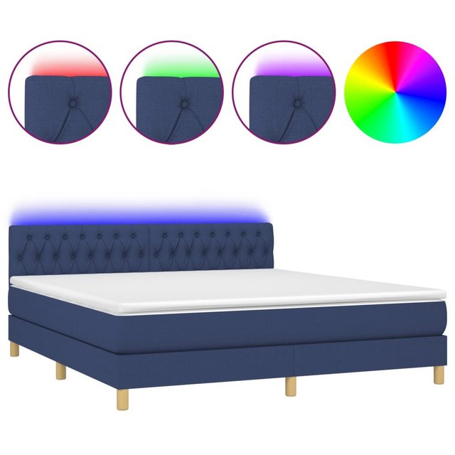 vidaXL Boxspringbett Bett Boxspringbett komplett mit Matratze & LED Stoff ( günstig online kaufen