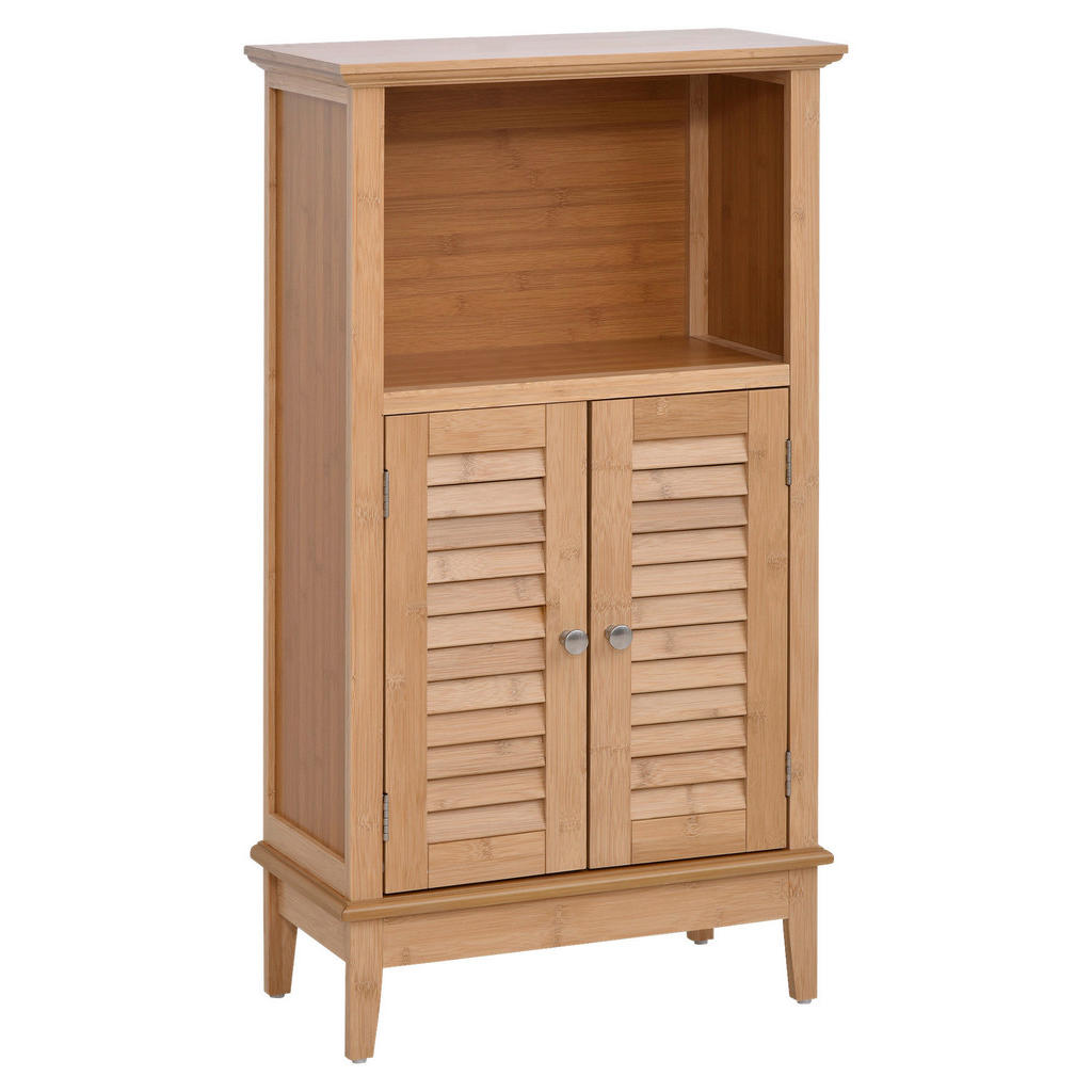 Badezimmerschrank natur Bambus B/H/L: ca. 26x92x50 cm günstig online kaufen