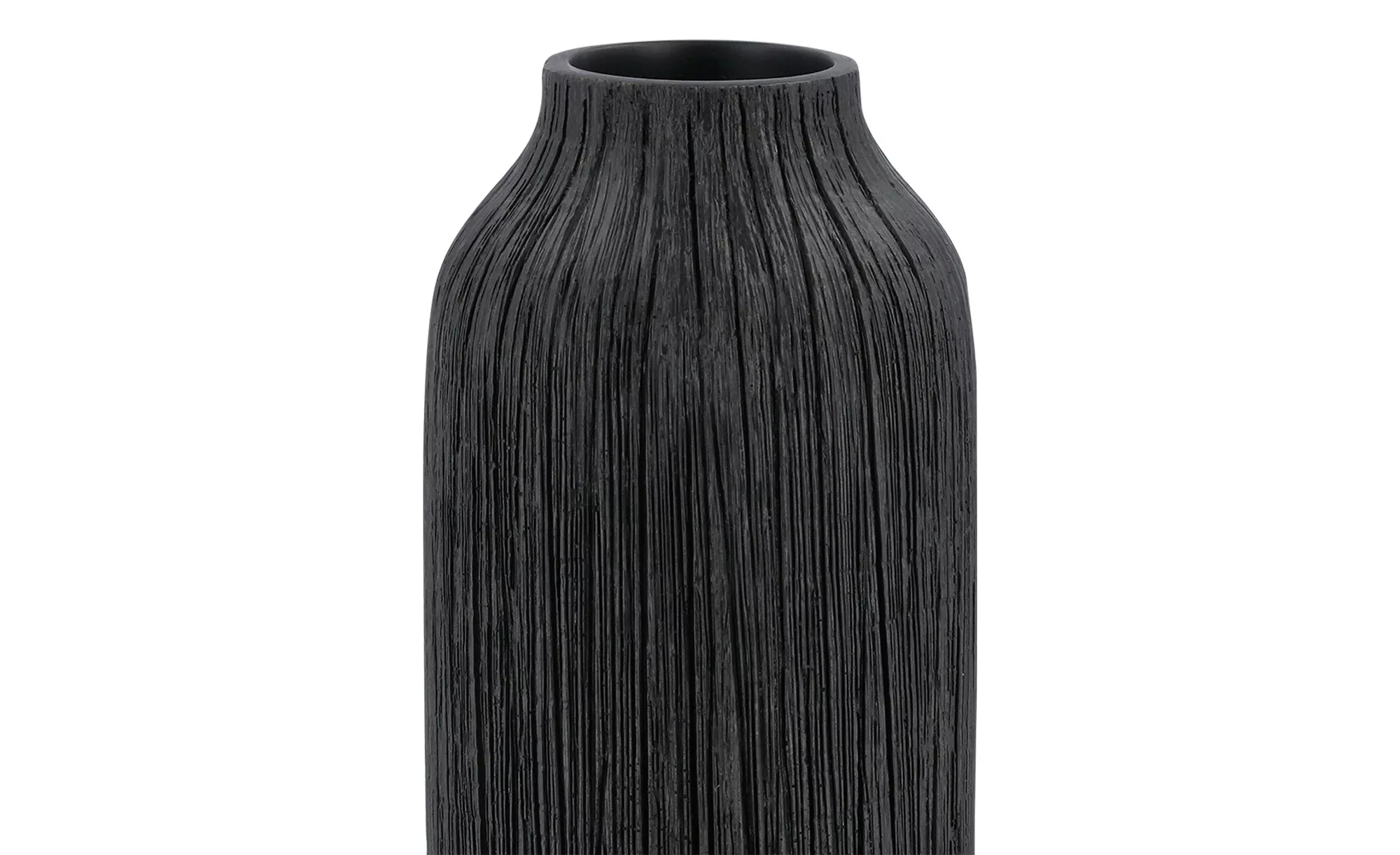 Deko Vase ¦ schwarz ¦ Polyresin (Kunstharz) ¦ Maße (cm): H: 38,5  Ø: 12.5 A günstig online kaufen