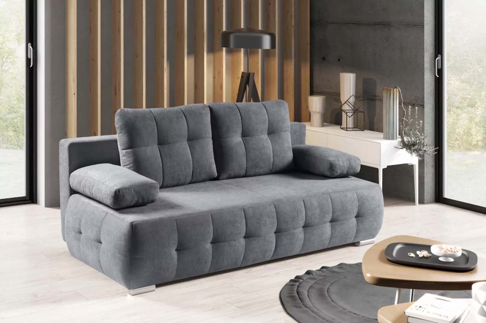 WERK2 Schlafsofa "Indigo", 2-Sitzer Sofa und Schlafcouch mit Federkern & Be günstig online kaufen