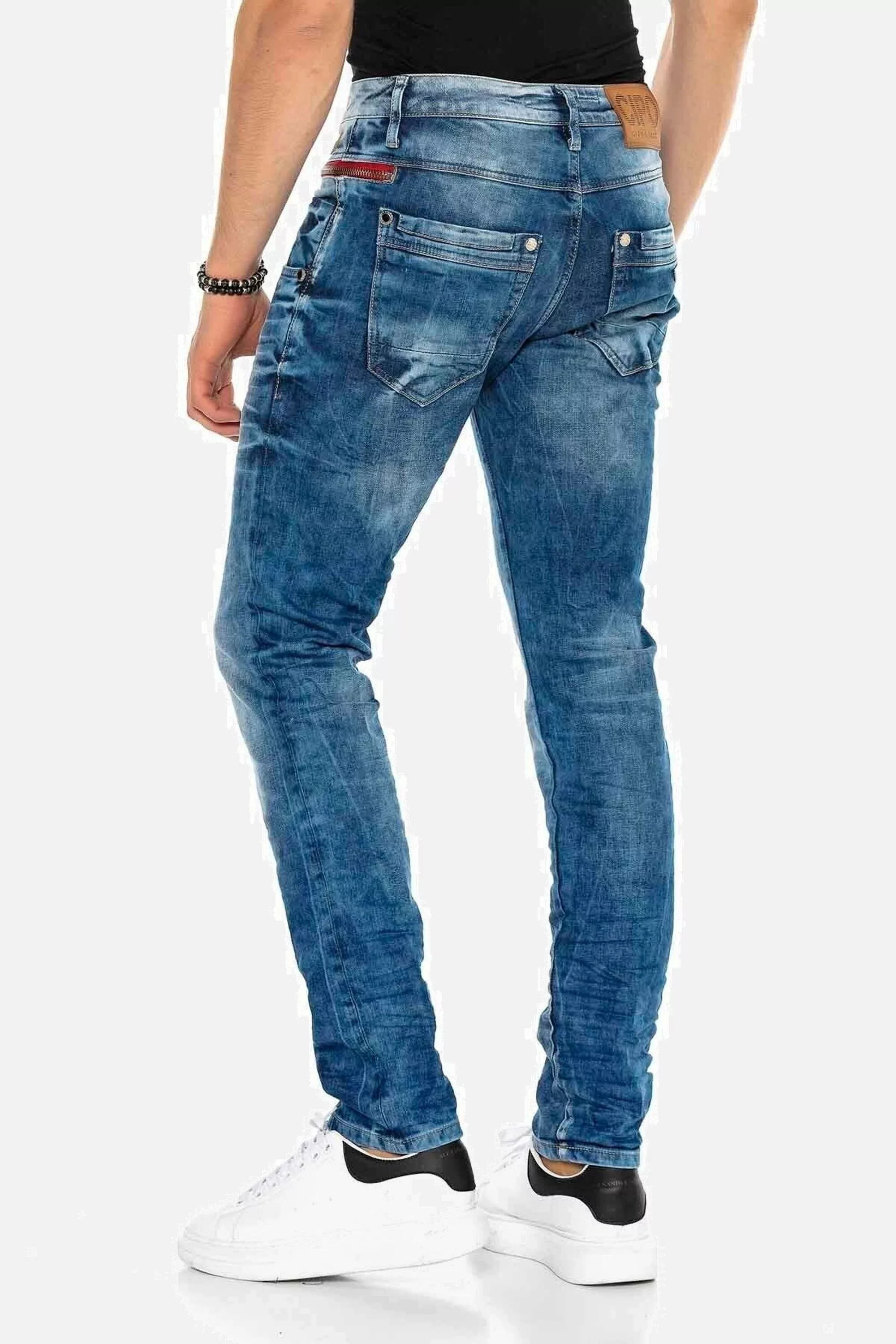 Cipo & Baxx Slim-fit-Jeans "Jeans", in verwaschenem Design, CD-394 günstig online kaufen