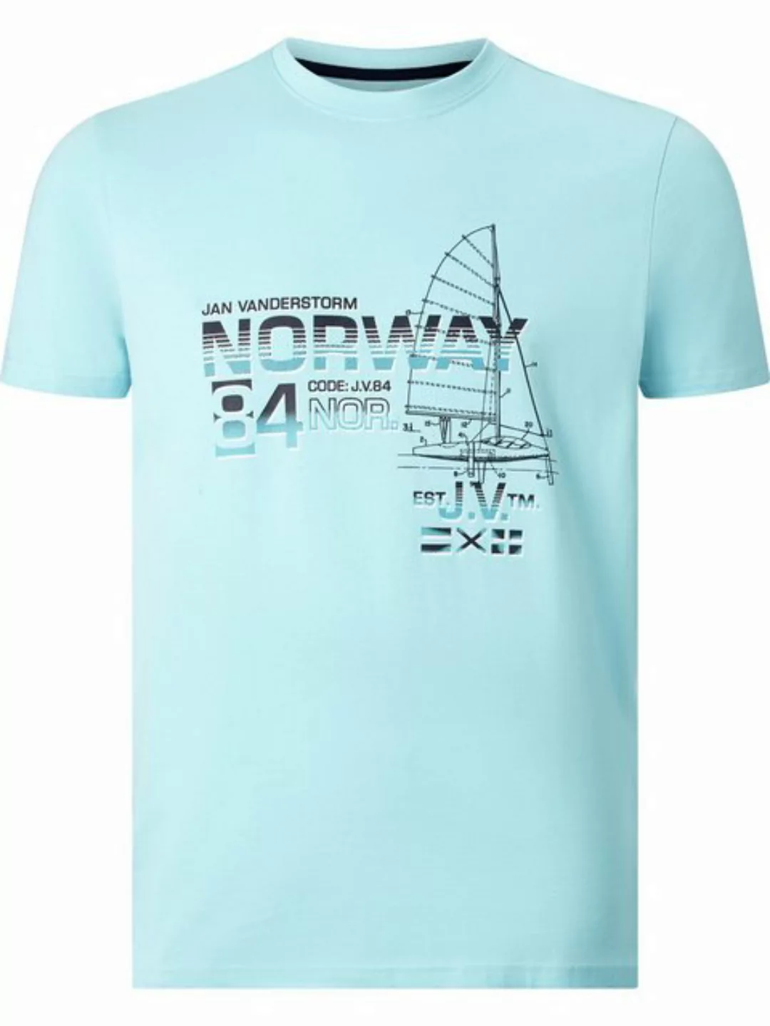 Jan Vanderstorm T-Shirt EILI mit Norwegen-Print günstig online kaufen