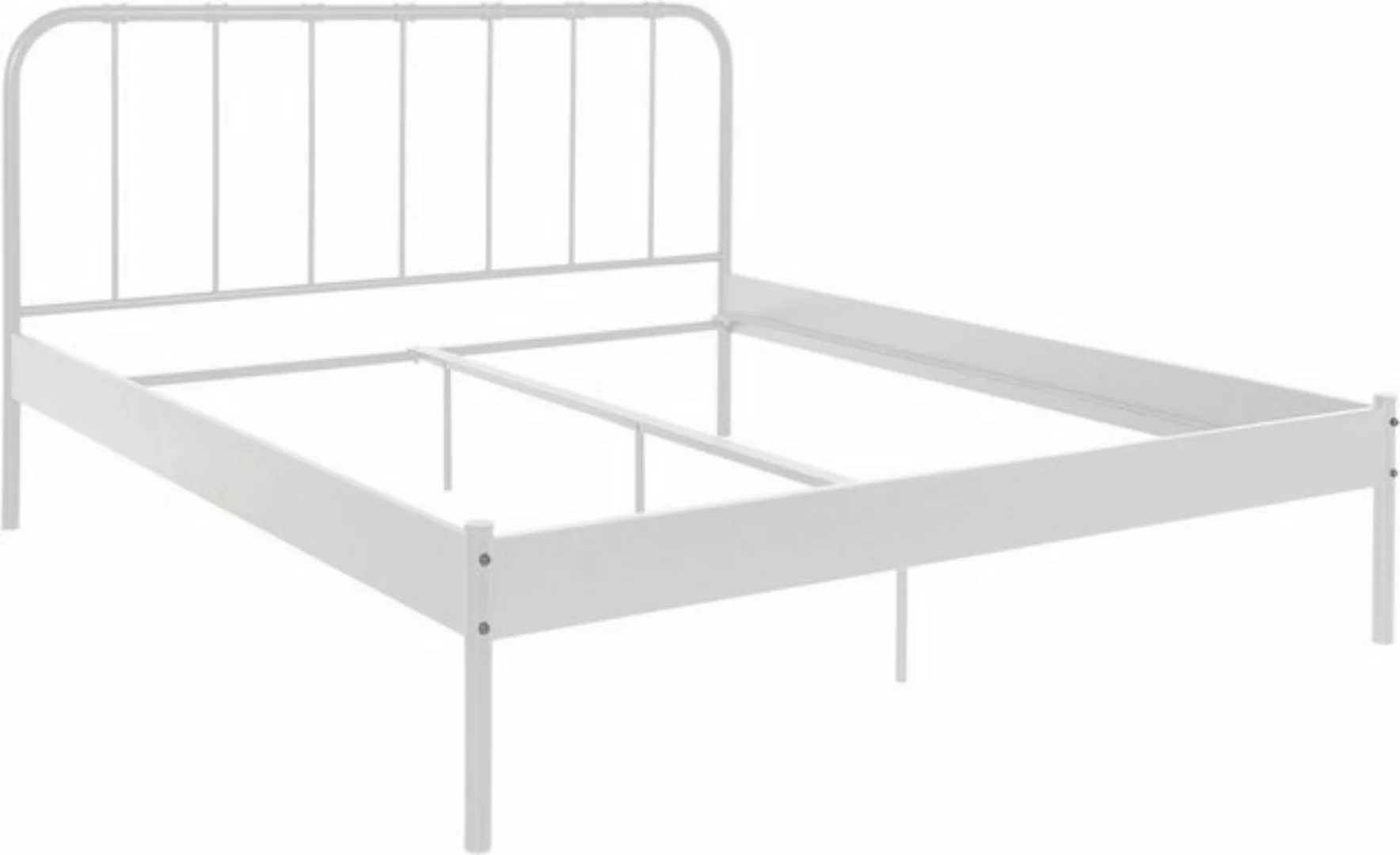 loft24 Bett Ariel, Metallbett, Industrial Design, in weiß, Breite 180 cm günstig online kaufen