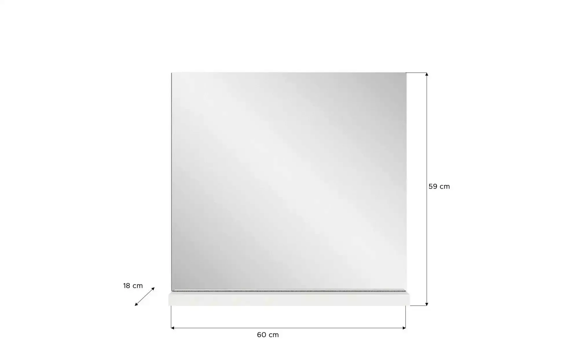 uno Spiegel 60 x 59 cm  ¦ holzfarben ¦ Holzwerkstoff,Aluminium,Glas ¦ Maße günstig online kaufen