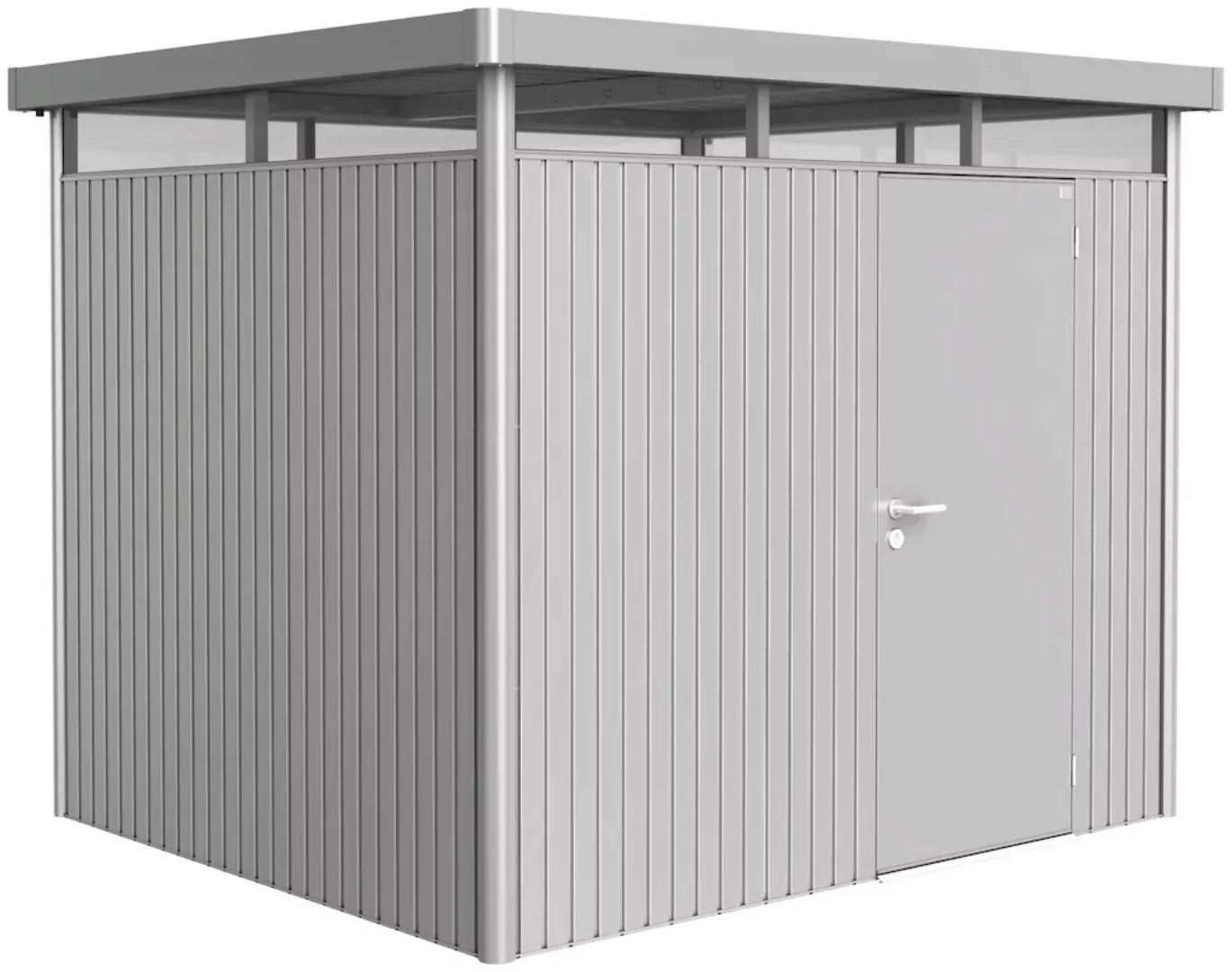 Biohort Metall-Gerätehaus HighLine Silber-Metallic 5,6 m² Einzeltür günstig online kaufen