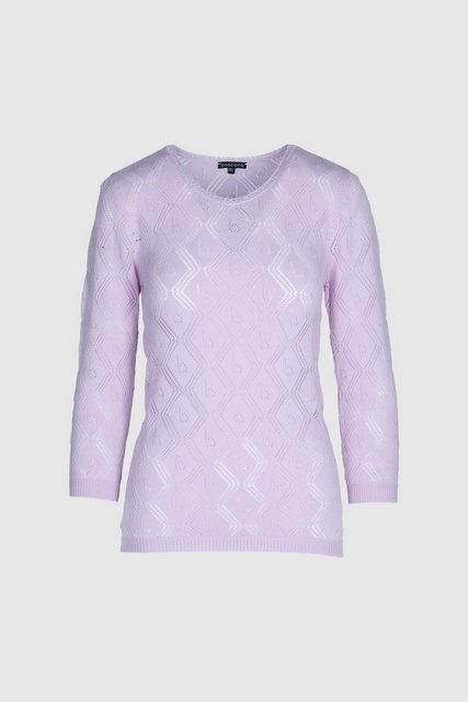 Boscana Rundhalspullover Pullover aus Baumwolle in Lila günstig online kaufen
