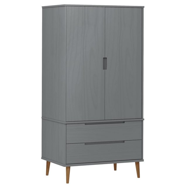 vidaXL Kleiderschrank Kleiderschrank Grau 90x55x175 cm Massivholz Kiefer günstig online kaufen