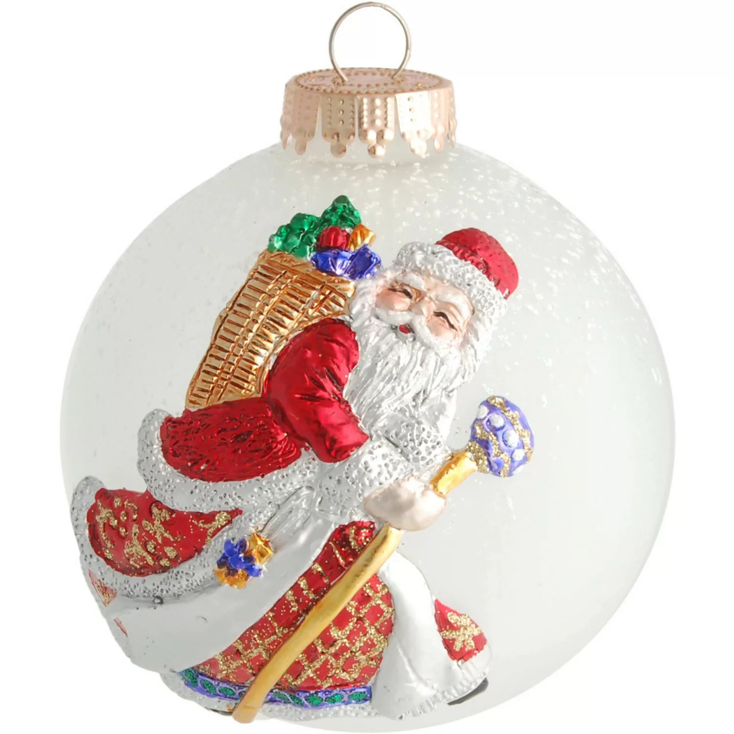 Krebs Glas Lauscha Weihnachtsbaumkugel Santadeko 1-tlg. 10cm günstig online kaufen