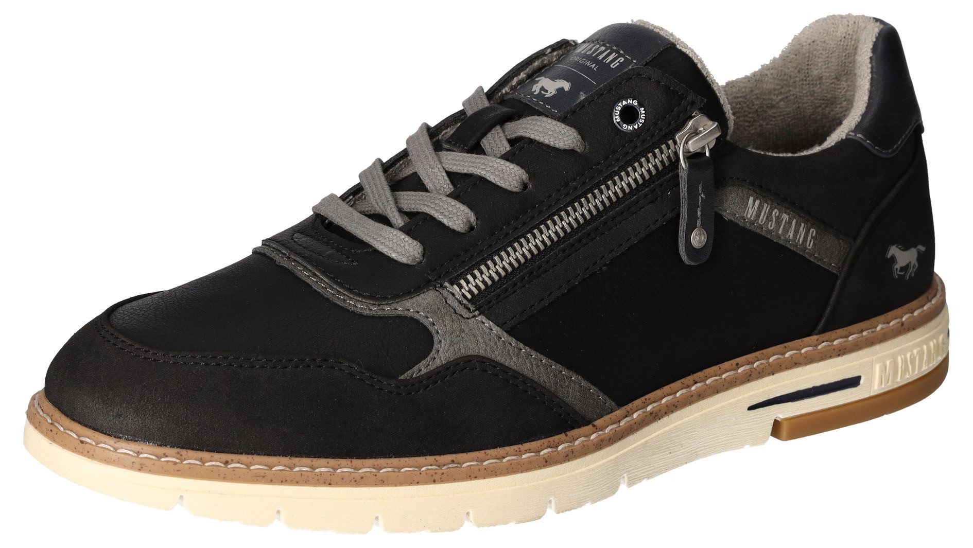 Mustang Shoes Schnürschuh mit Reißverschluss, Freizeitschuh, günstig online kaufen