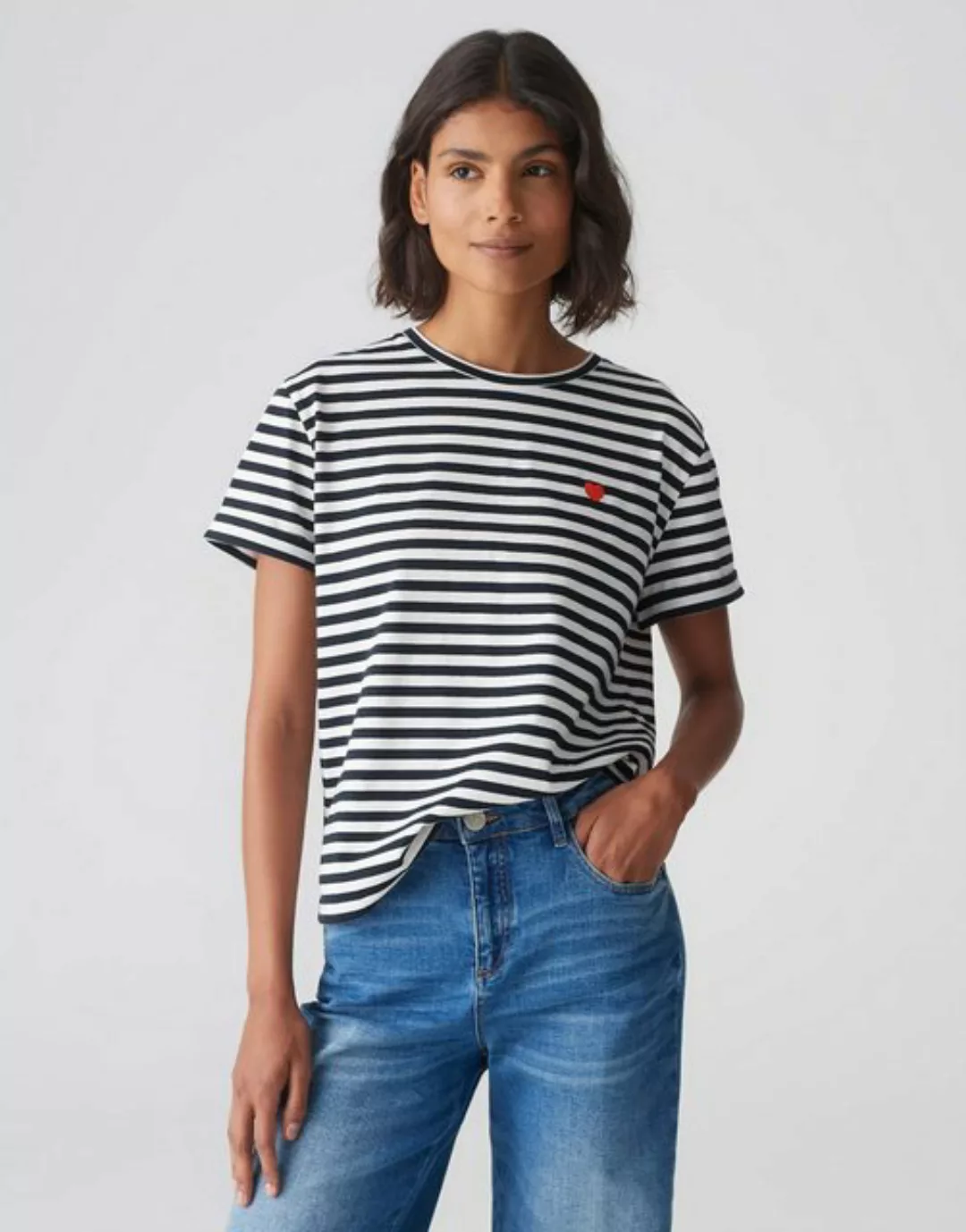 OPUS Kurzarmshirt Serz stripe lockere Passform Jersey günstig online kaufen