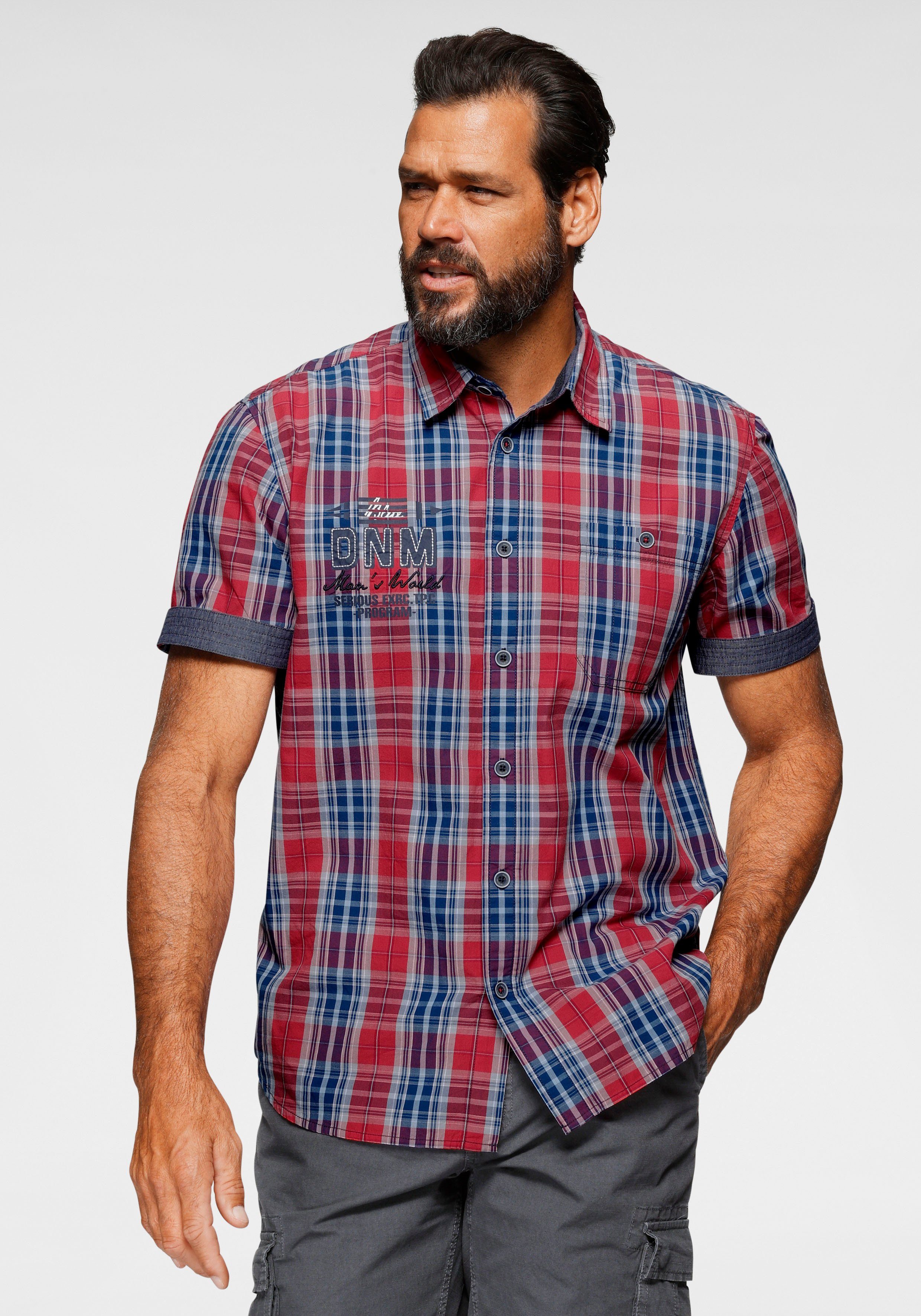 Man's World Kurzarmhemd mit Print und günstig online kaufen