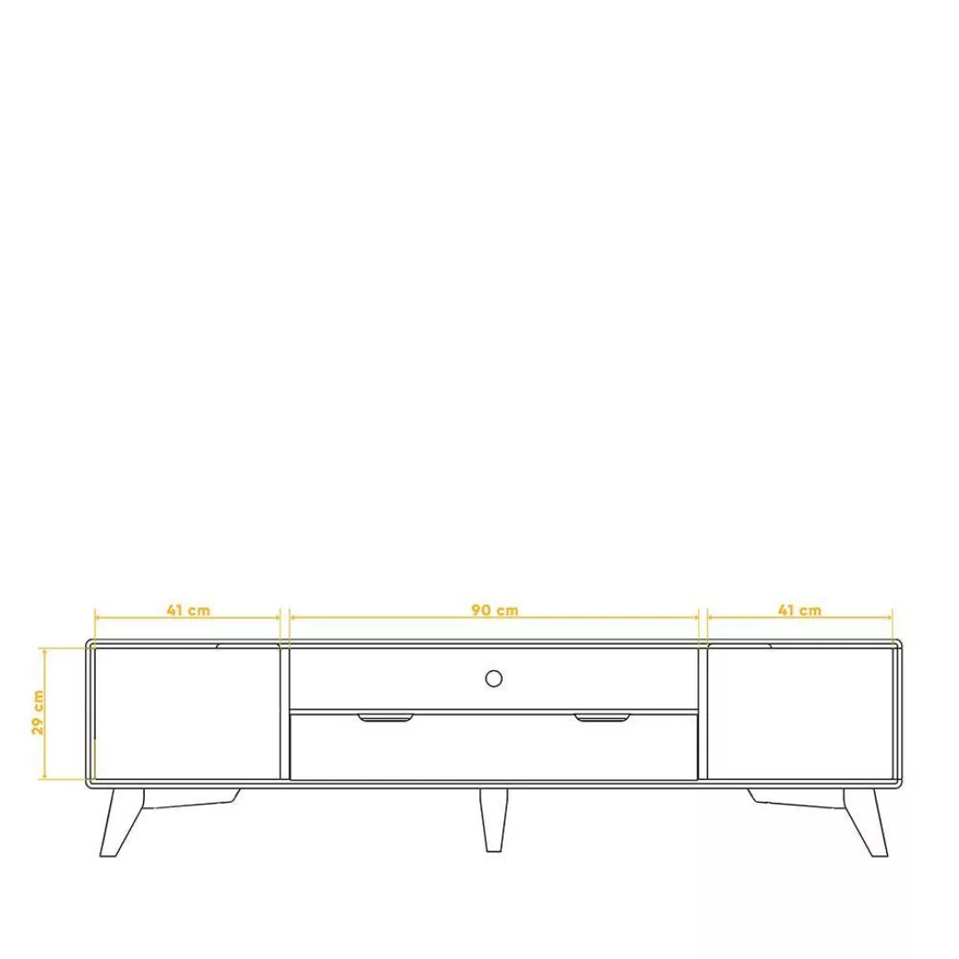 TV Sideboard aus Kernbuche Massivholz 180 cm breit günstig online kaufen