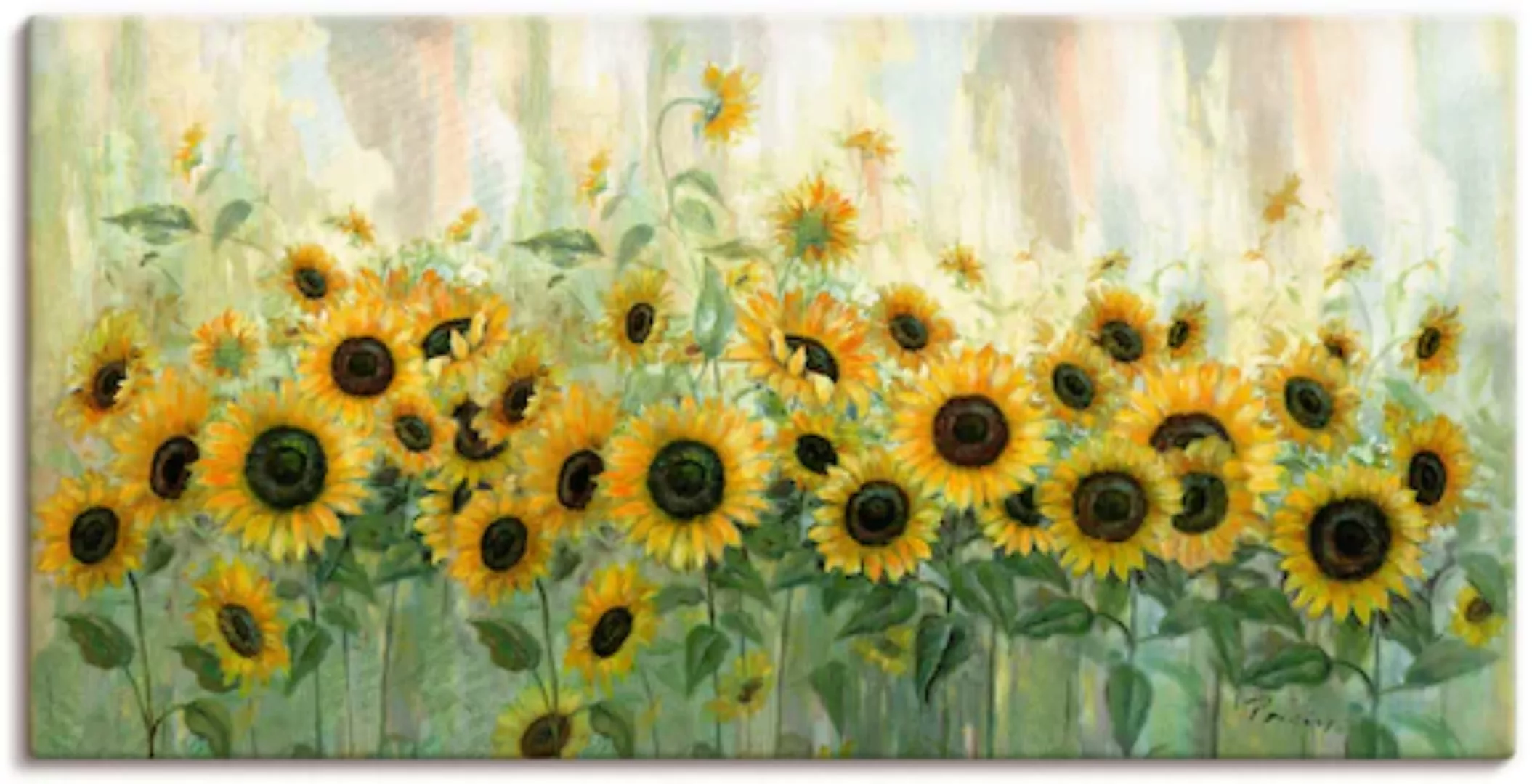 Artland Wandbild "Sonnenblumenwiese", Blumen, (1 St.), als Leinwandbild, Wa günstig online kaufen