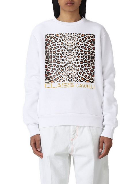 Cavalli Class Sweatshirt Cavalli Class Sweatshirt weiß Damen günstig online kaufen