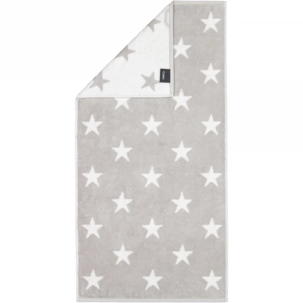 Cawö Handtücher NEW STARS Sterne groß 6260 - Farbe: platin/weiß - 76 - Hand günstig online kaufen