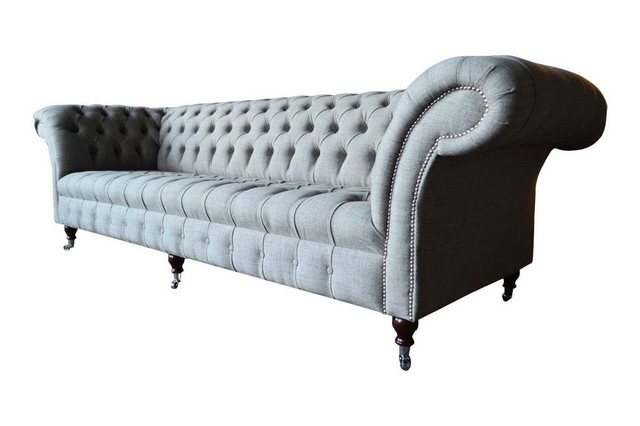 Xlmoebel Sofa Grau Vierpersonen Sofa Gewebe Wohnzimmer Stil Couches Polster günstig online kaufen