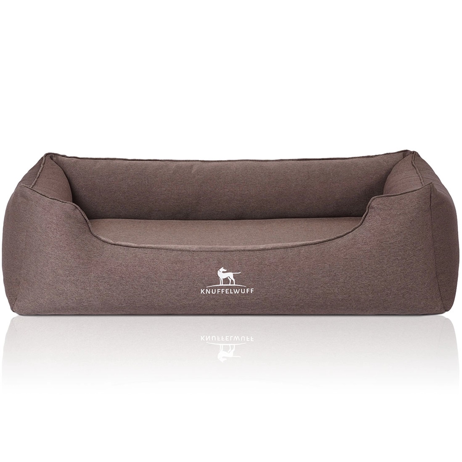 Knuffelwuff Hundebett Leano Orthopädisch Velours XL 105 x 75cm Braun günstig online kaufen