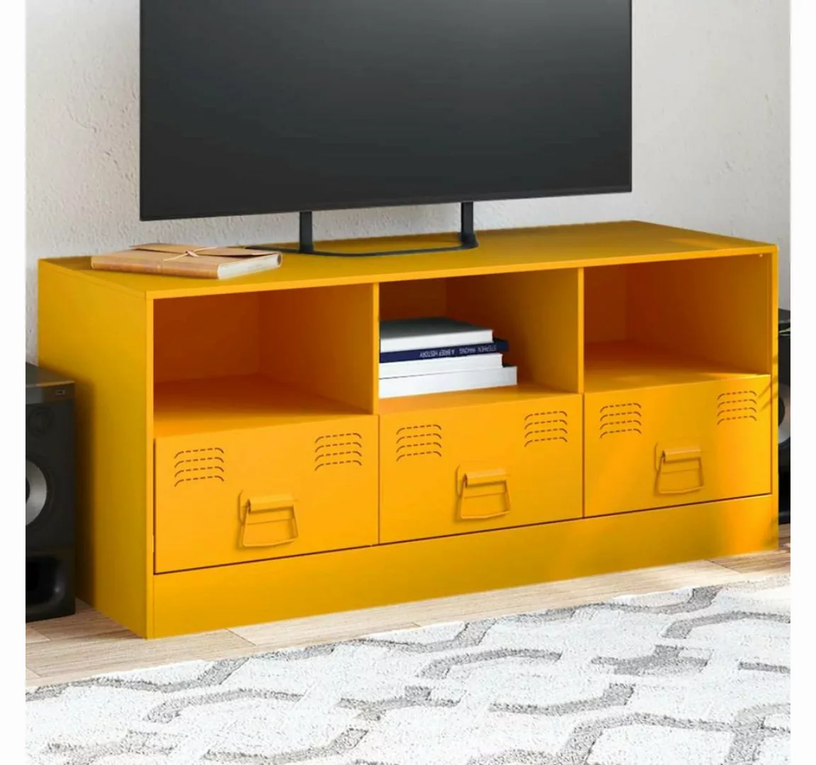 vidaXL Schrankmodule TV-Schrank Senfgelb 99x39x44 cm Stahl günstig online kaufen