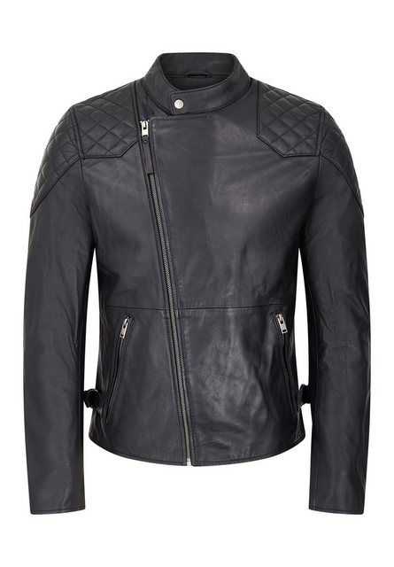 Bolongaro Trevor Lederjacke Badger Biker Racer, Superweiches Leder,asymmetr günstig online kaufen