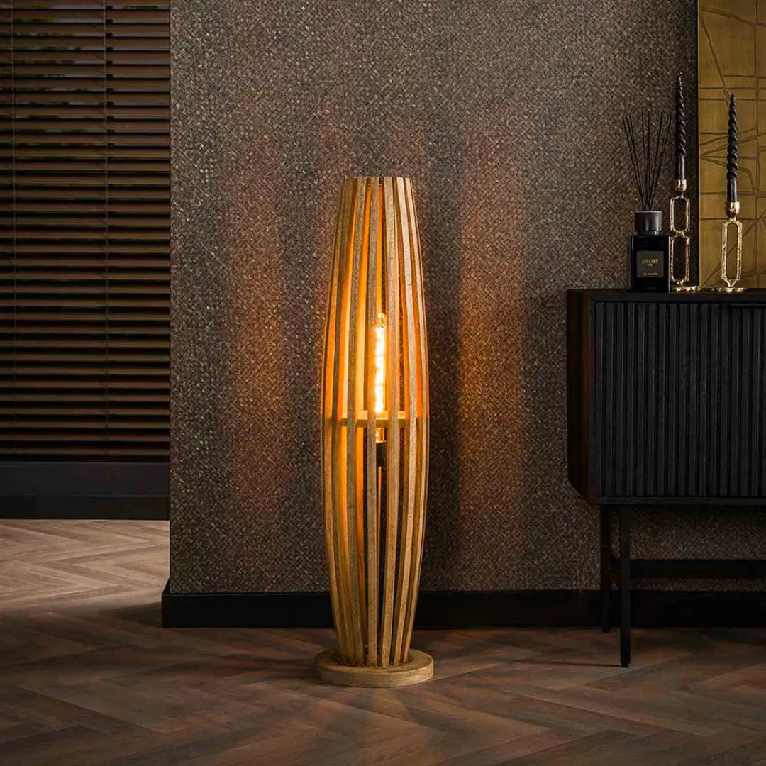 Stehlampe Stehleuchten aus Massivholz im Skandi Design günstig online kaufen